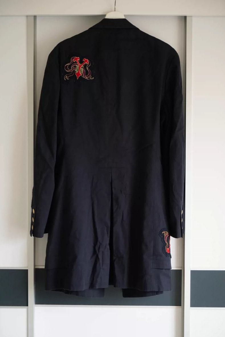 Yohji Yamamoto Yohji Yamamoto Yohji Yamamoto Double-Breasted Coat with Em Size US M / EU 48-50 / 2 - 2 Thumbnail