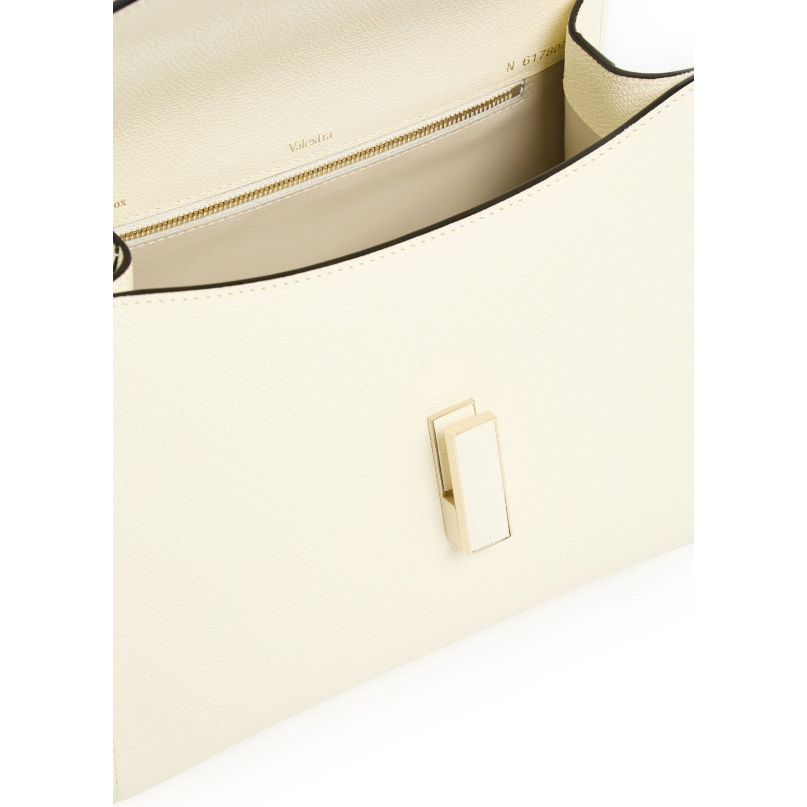 VALEXTRA Iside Medium $4550 Pergamena White Top Handle Bag N