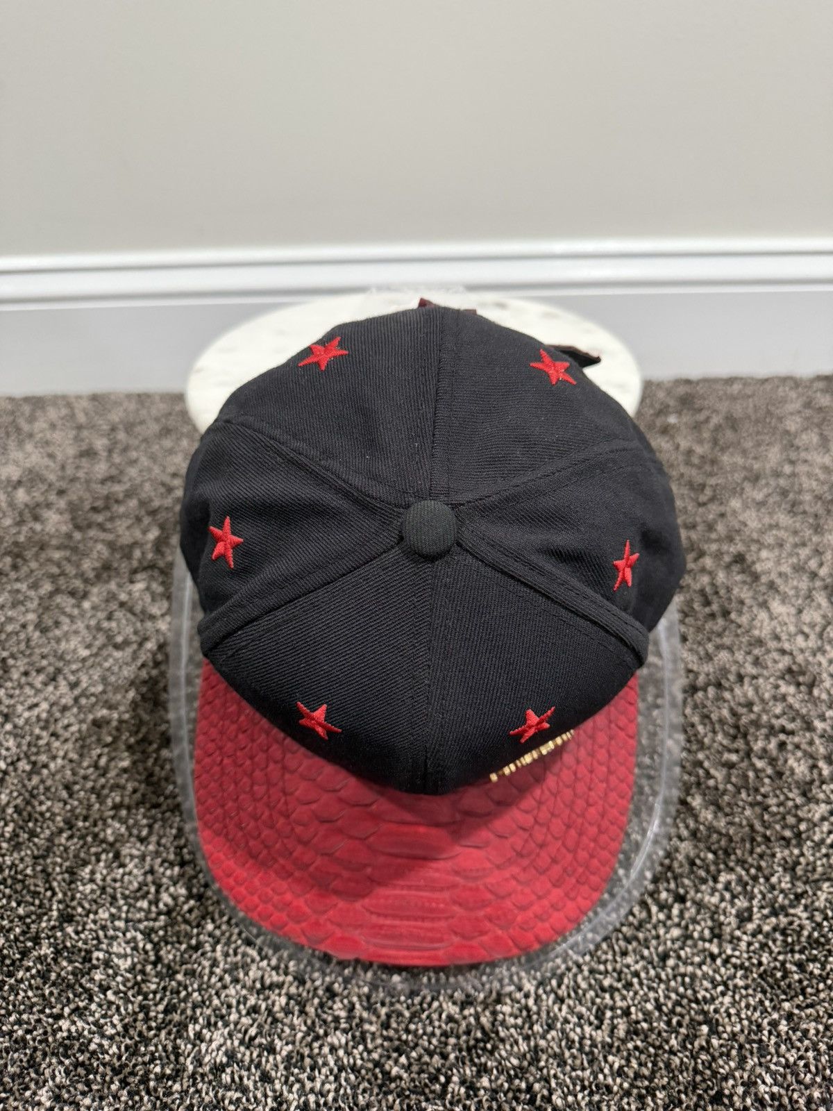 Just Don Just Don x Mitchell & Ness RSVP Black Blank Red Stars Hat Size ONE SIZE - 8 Thumbnail