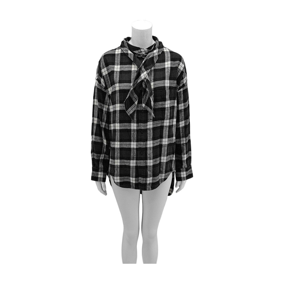 Balenciaga Balenciaga Plaid Logo Button Up Shirt Size 36 Size XS / US 0-2 / IT 36-38 - 1 Thumbnail