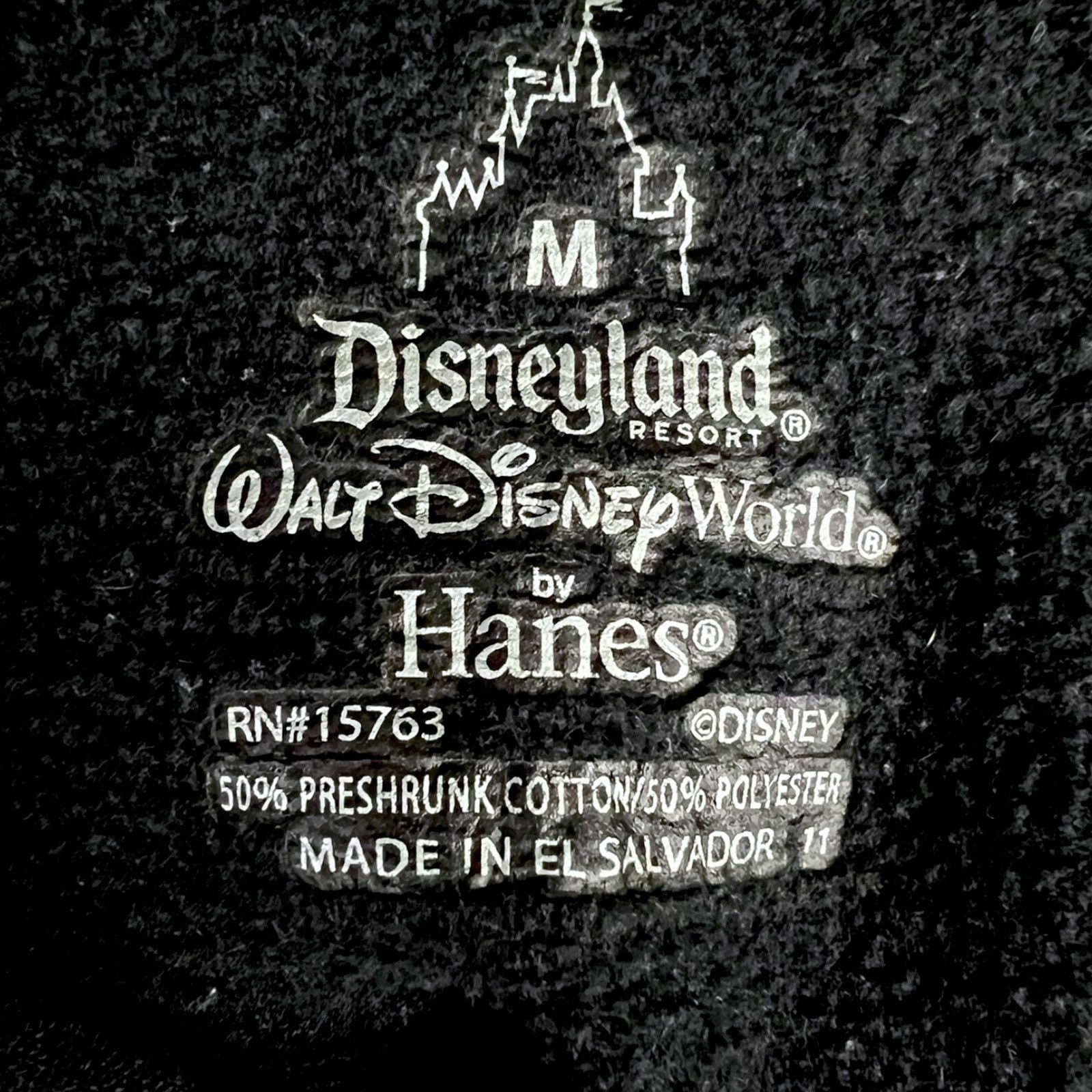 Disney Disneyland Men's Medium Black Retro Distressed Mickey Hoodie Size US M / EU 48-50 / 2 - 4 Thumbnail