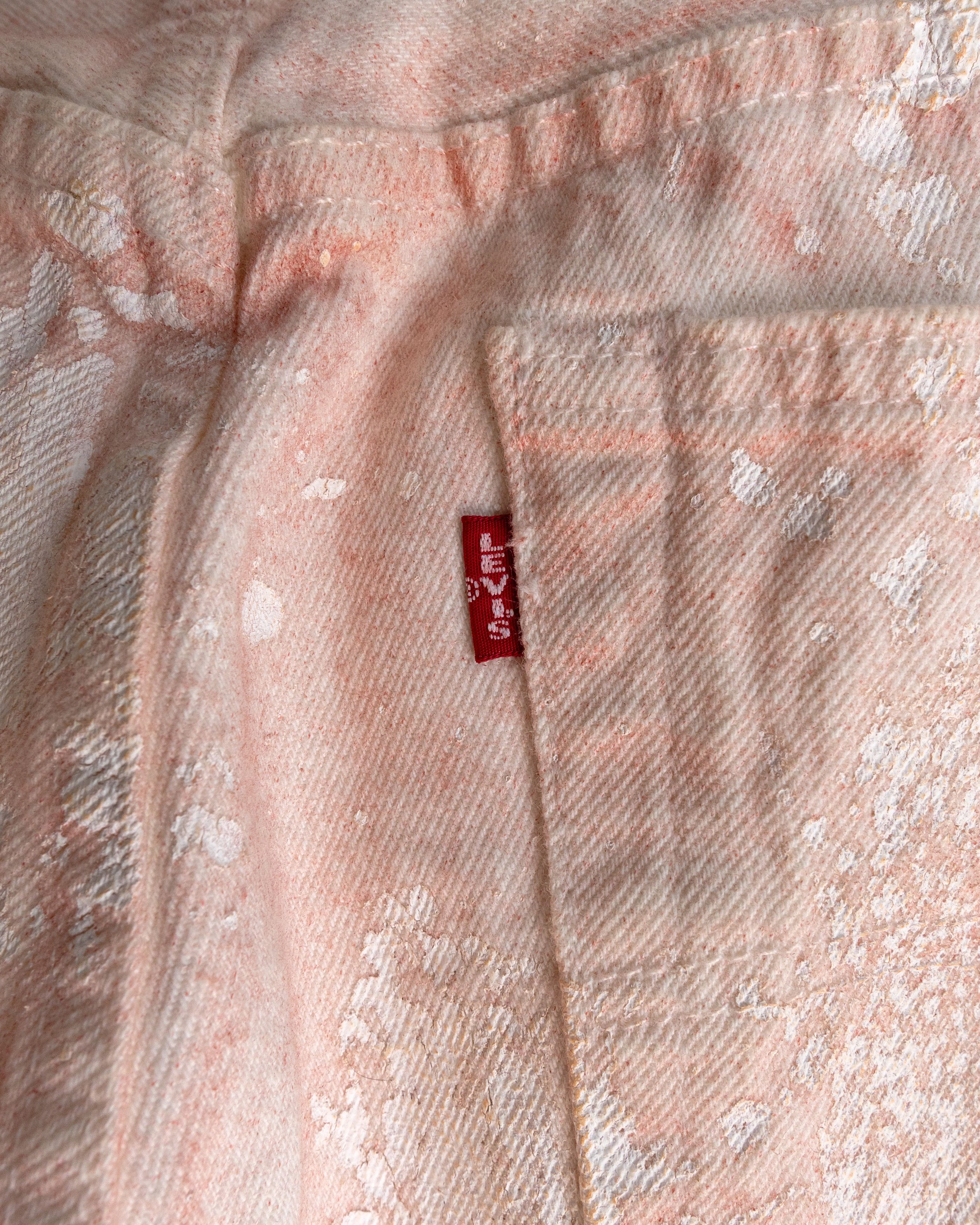 DENIM TEARS × Levi's Denim Tears Levi's 501 Jeans Brick Mason White Red Clay Size US 31 - 10 Thumbnail