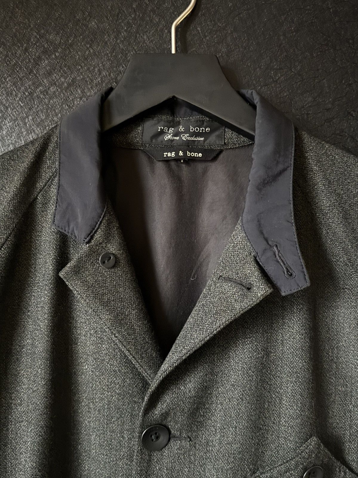 Rag & Bone Rare Rag & Bone Herringbone Rain Labcoat (Gently Worn) Size US S / EU 44-46 / 1 - 8 Thumbnail