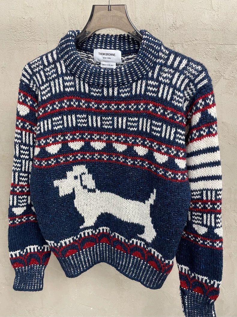 Thom Browne Thom browne Dark blue red striped puppy wool horsehair roun Size US S / EU 44-46 / 1 - 3 Thumbnail