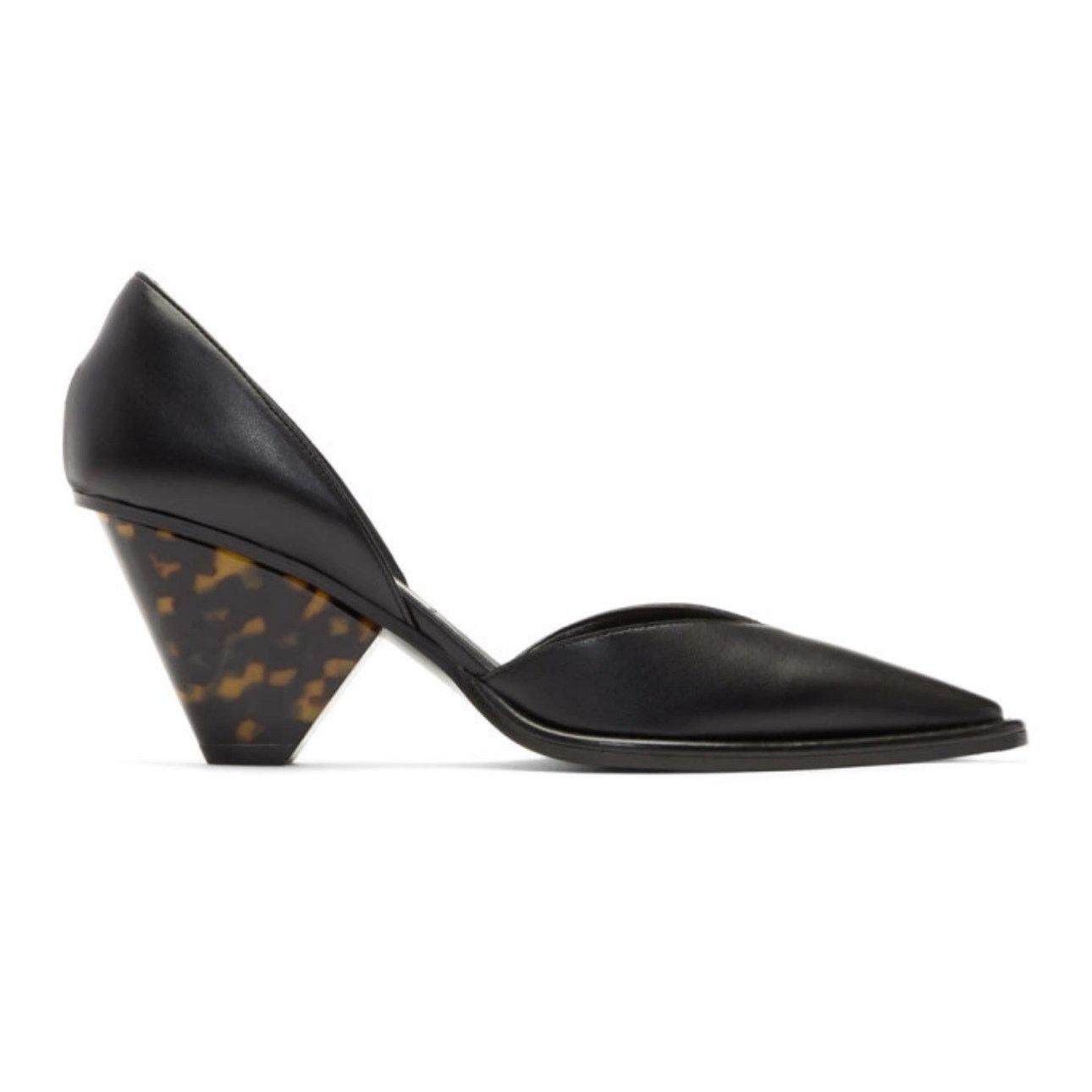 Stella McCartney Stella McCartney D'Orsay Chunky Tortoiseshell Heels Vegan Size US 9 / IT 39 - 1 Thumbnail