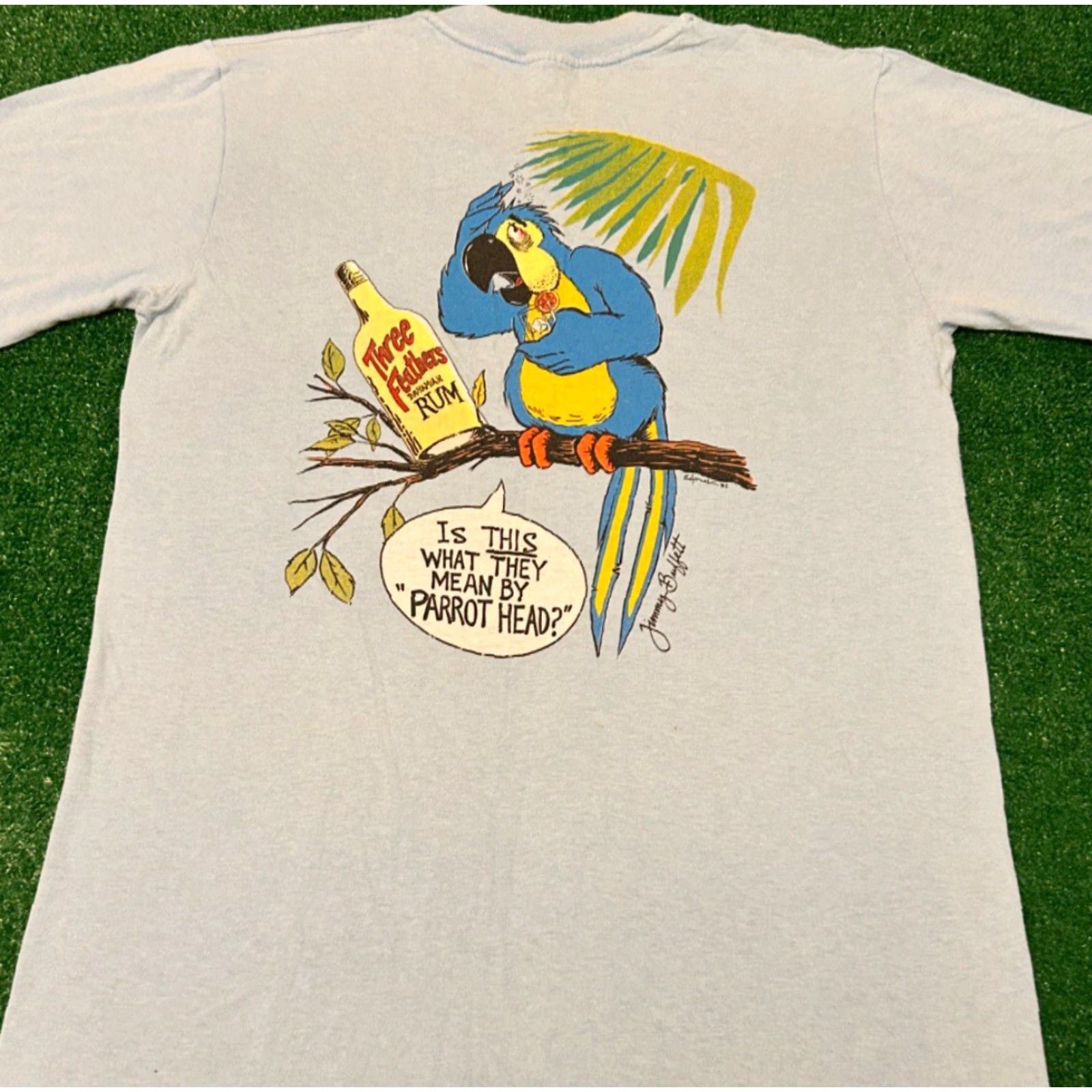 Vintage VINTAGE 80s Jimmy Buffet Wasted Away 1986 VTG Shirt Mens Large Blue USA T-Shirt Music 80s 90s Mens Size US L / EU 52-54 / 3 - 5 Thumbnail