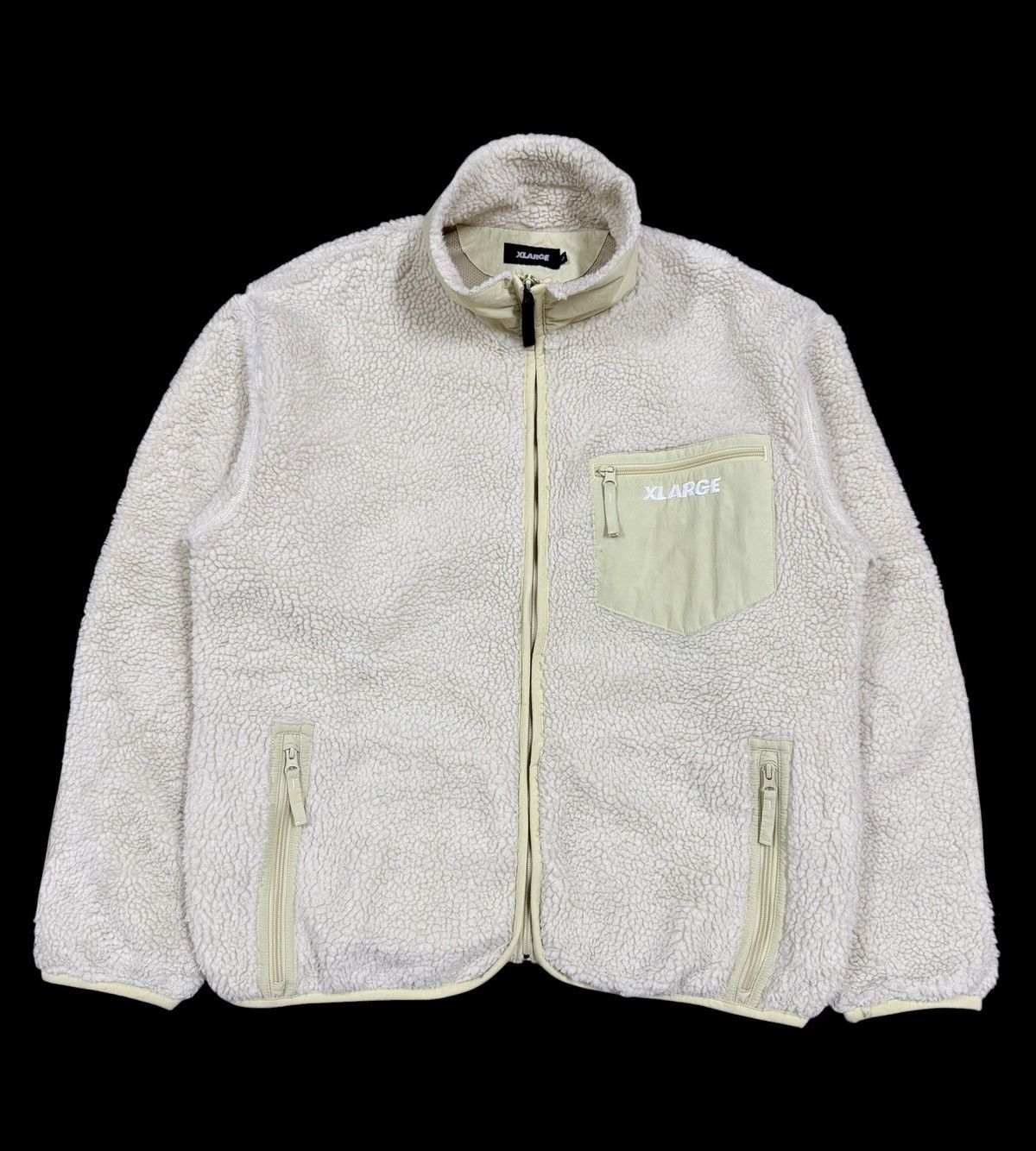 Xlarge Xlarge Deep Pile Sherpa Boa Jacket Big Logo Embossed Fleece Size US L / EU 52-54 / 3 - 2 Thumbnail
