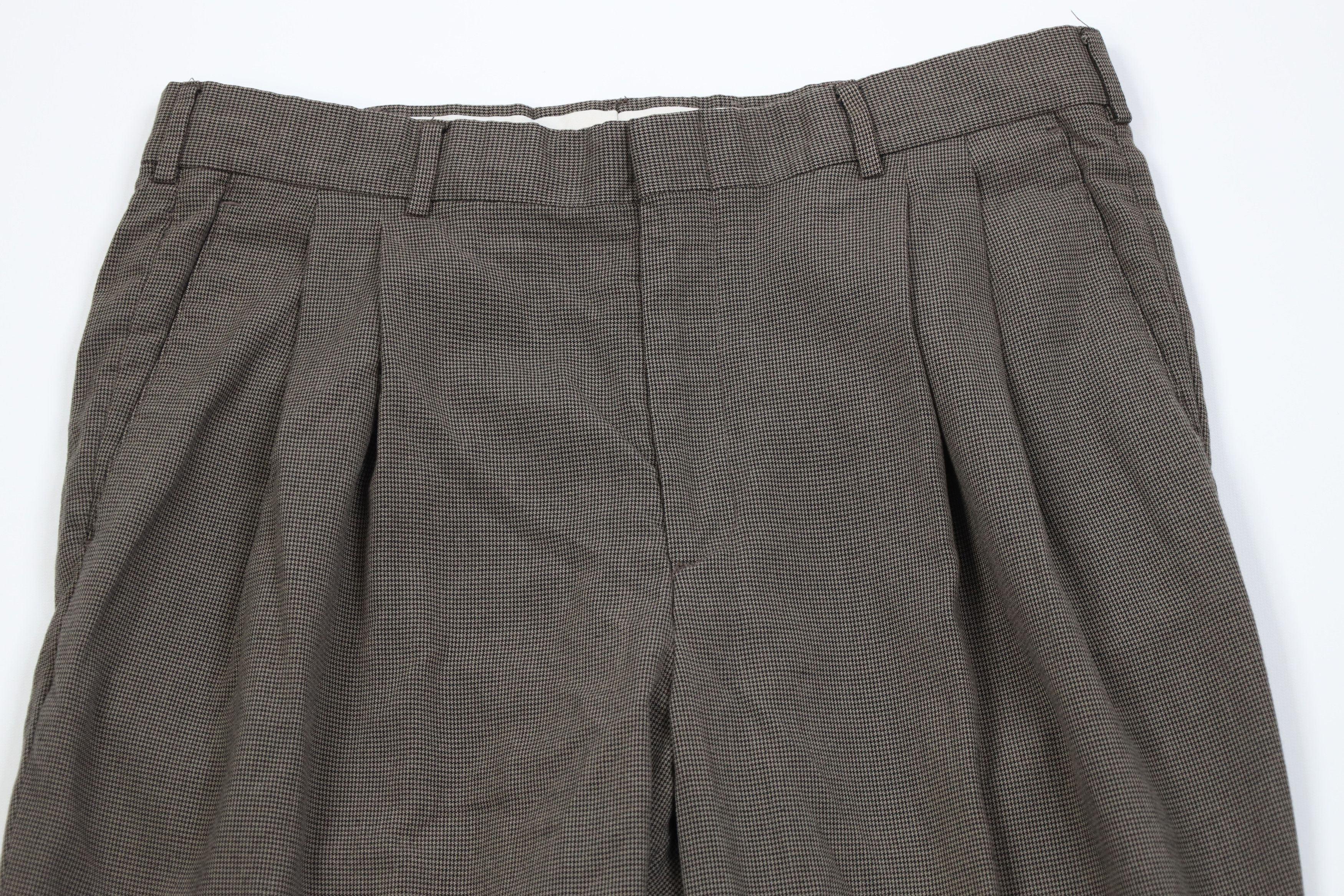 Vintage Vintage 90s Streetwear Houndstooth Wide Leg Chino Pants Size US 34 / EU 50 - 2 Thumbnail