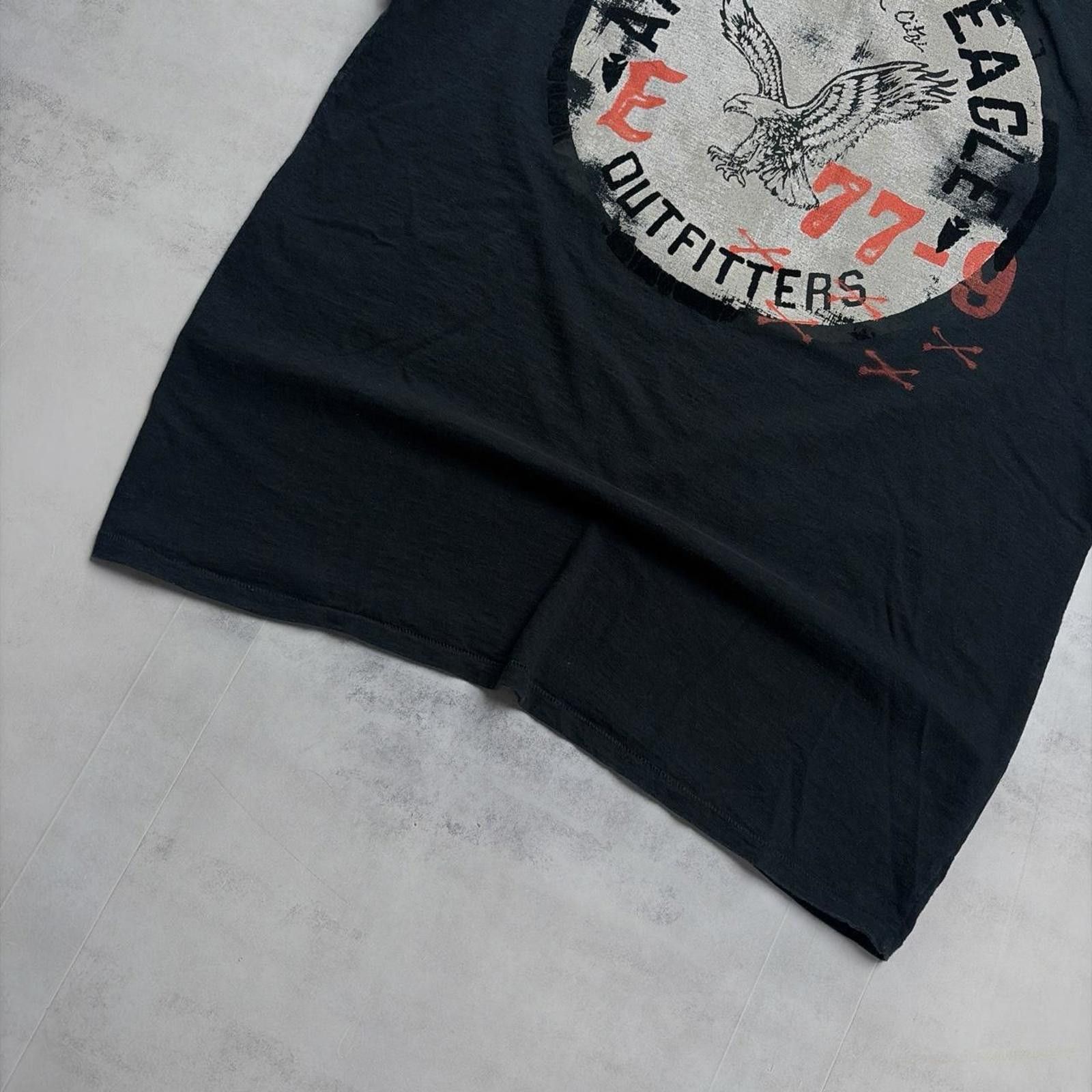 American Eagle Outfitters Y2K Black American Eagle Grunge Skater T-Shirt Size US XL / EU 56 / 4 - 4 Thumbnail