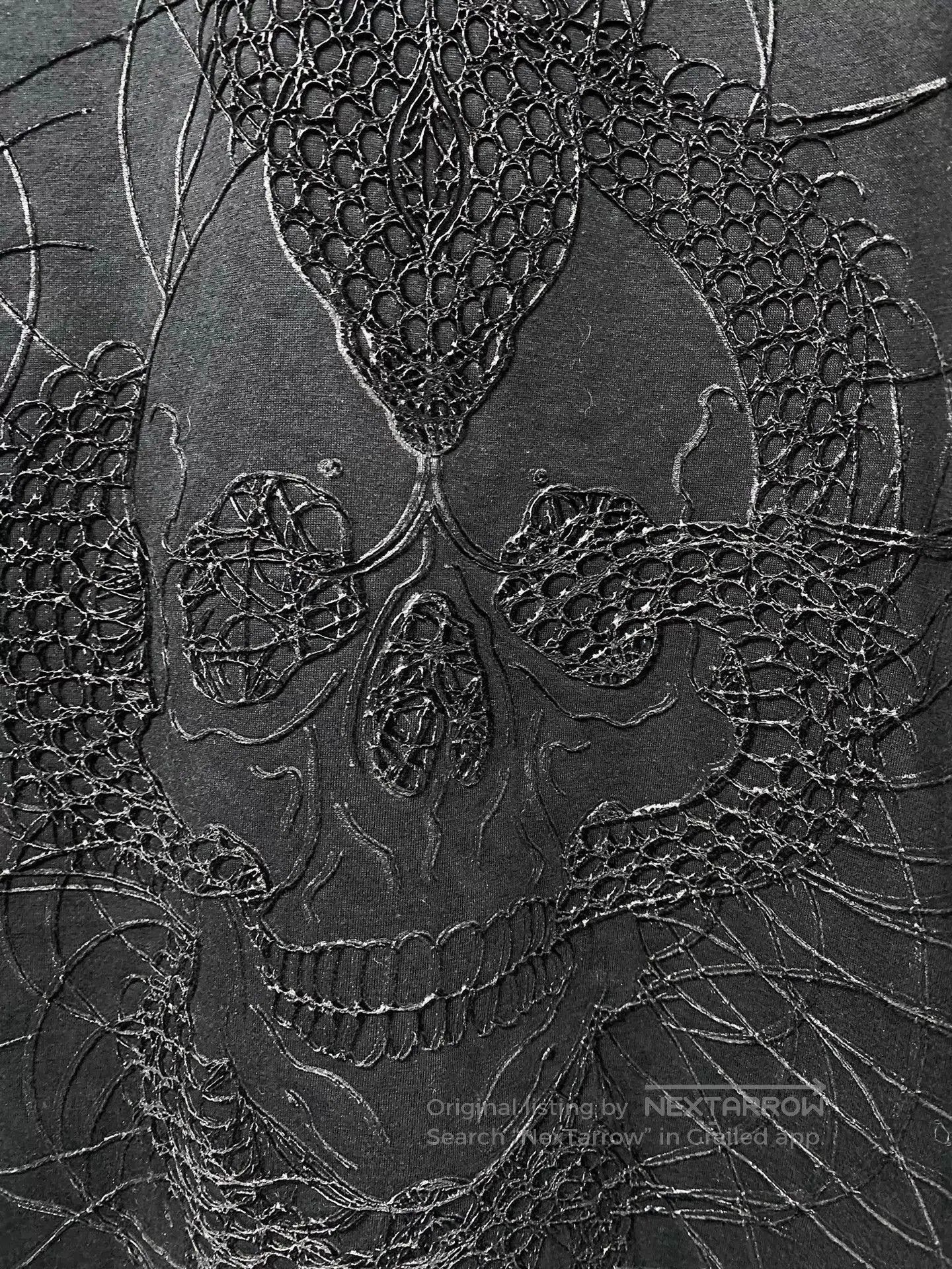 Yohji Yamamoto Black Long Sleeve Skull Embroidered Shirt L. Size US L / EU 52-54 / 3 - 6 Thumbnail
