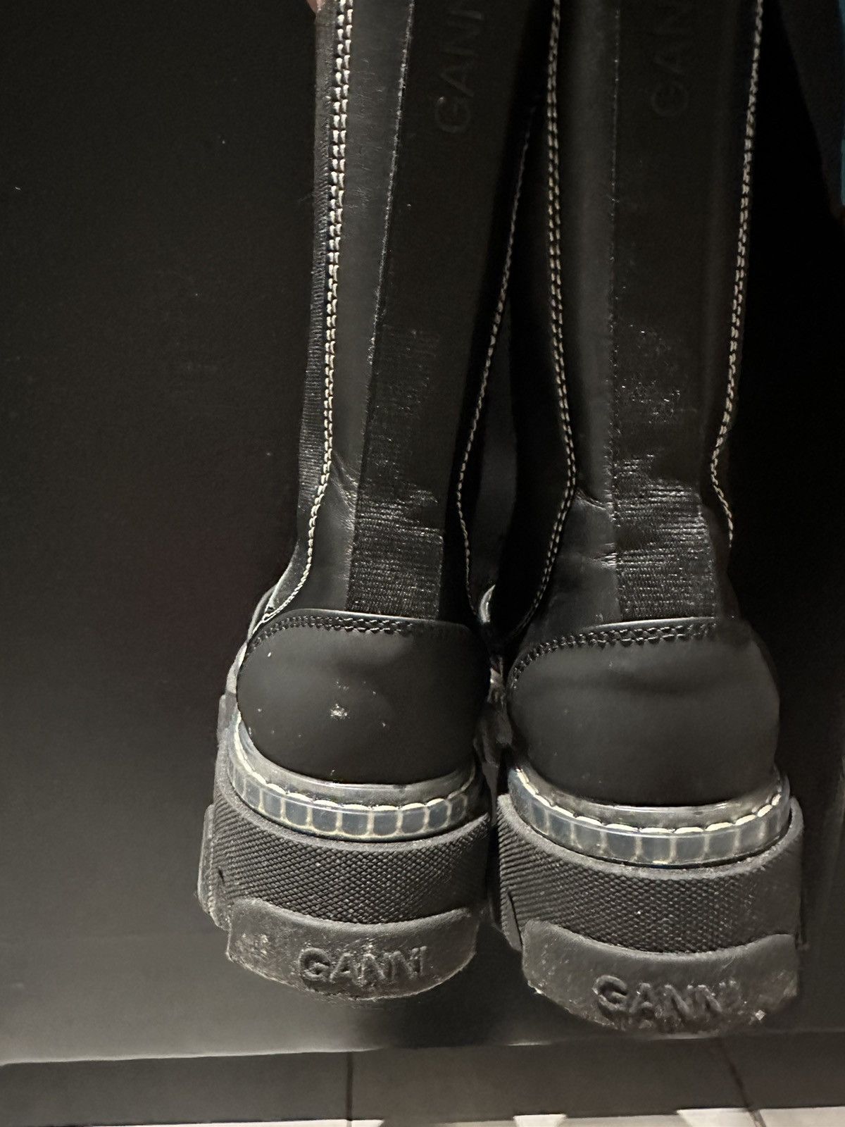 Ganni GANNI cleated mid Chelsea boots Size US 8 / IT 38 - 4 Thumbnail