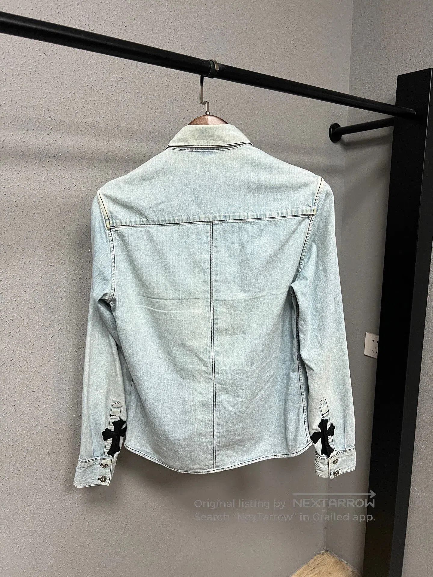 Chrome Hearts Chrome Hearts Leather Patch Cross Denim Shirt. Size US S / EU 44-46 / 1 - 2 Thumbnail