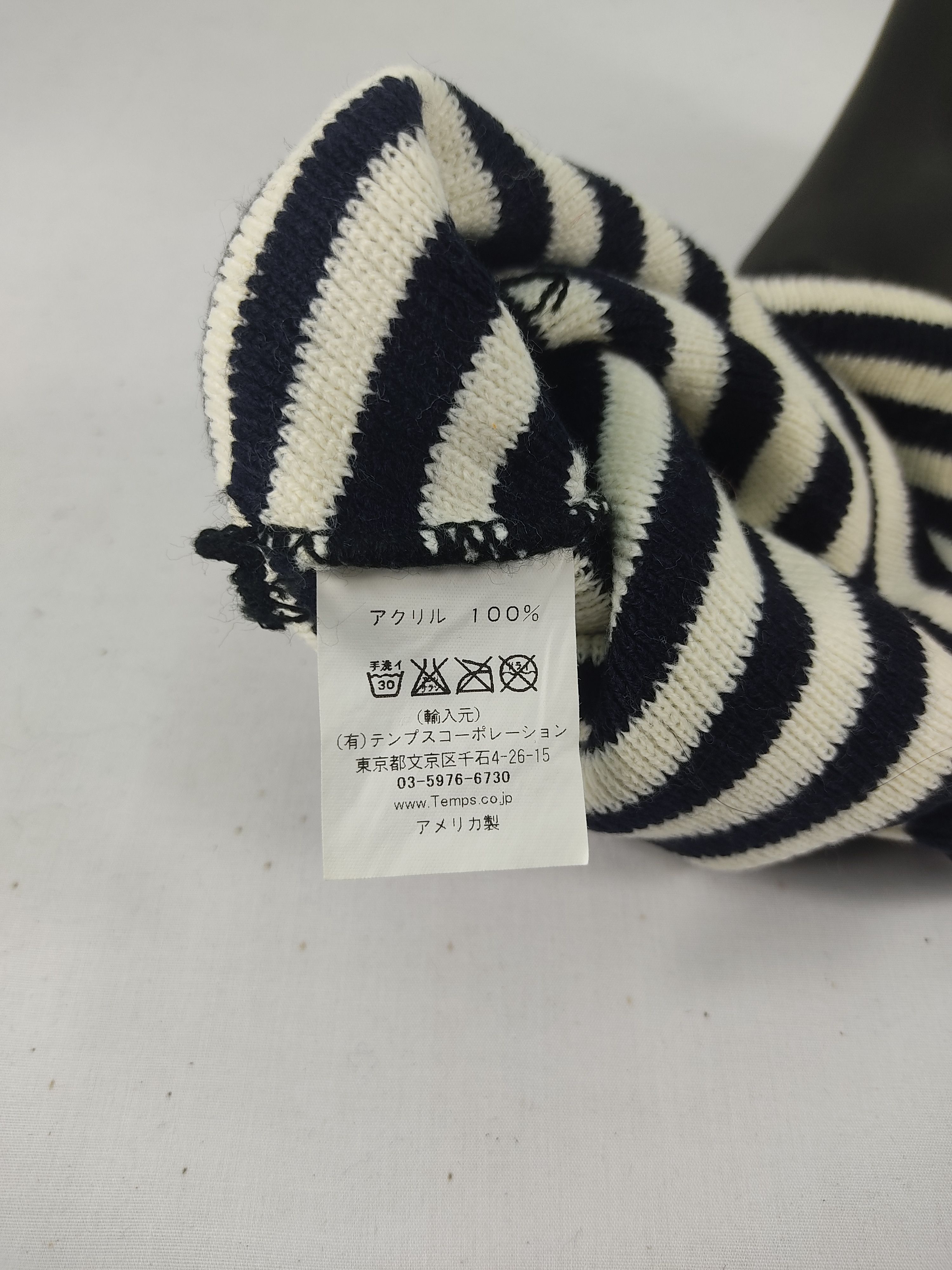 Japanese Brand × Vintage Vintage Temps Stripe Beanie / Snow Hat / Snow Cap Size ONE SIZE - 6 Thumbnail
