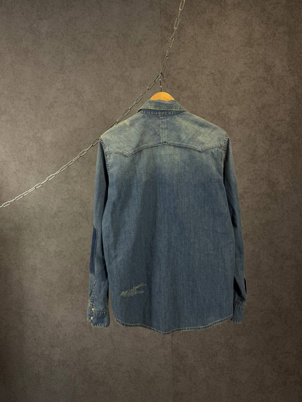 Zara Zara Man distressed denim shirt Size US L / EU 52-54 / 3 - 6 Thumbnail
