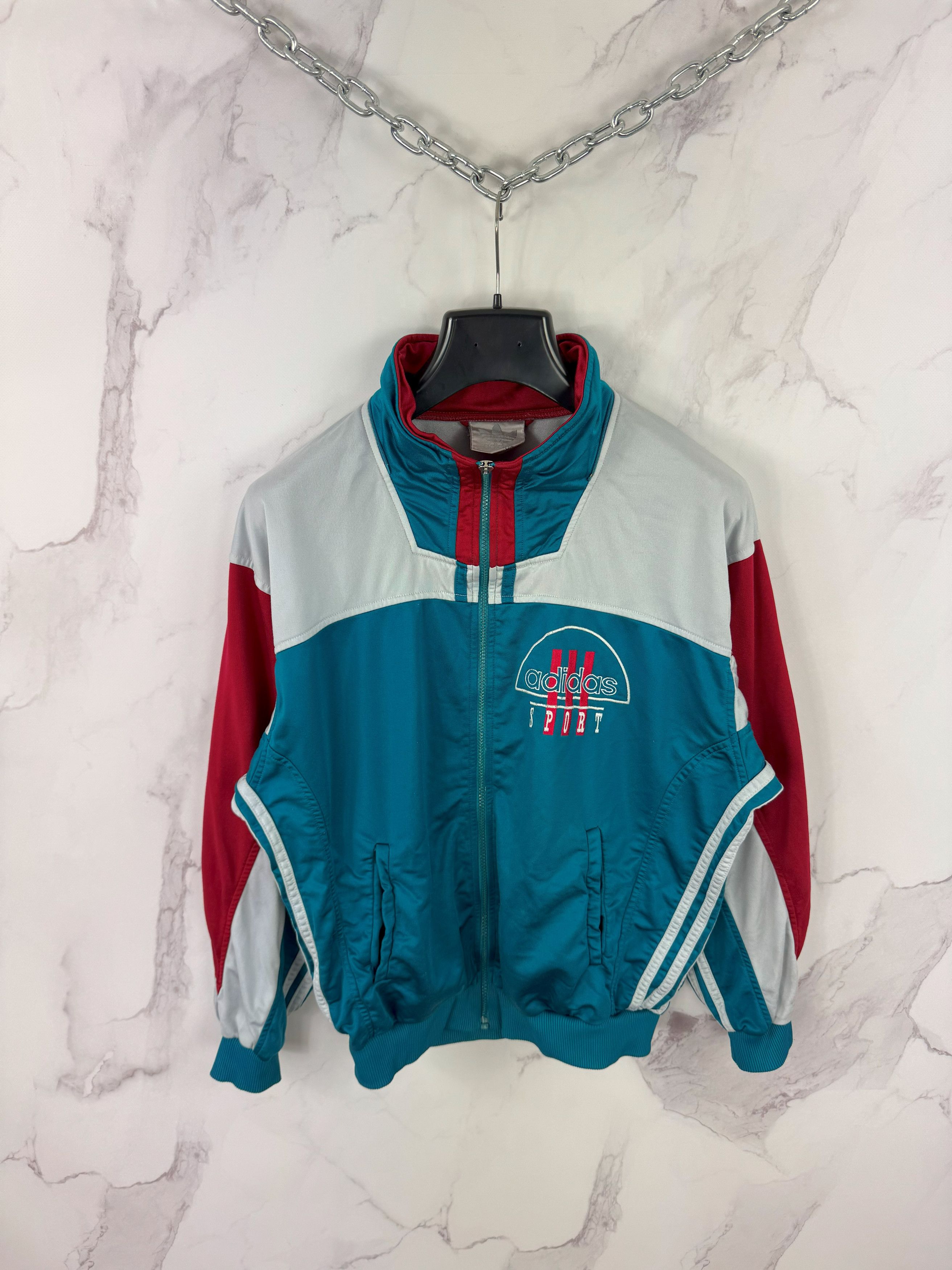 Vintage Adidas Sport Retro Style Track Jacket Multicolor M, Men's
