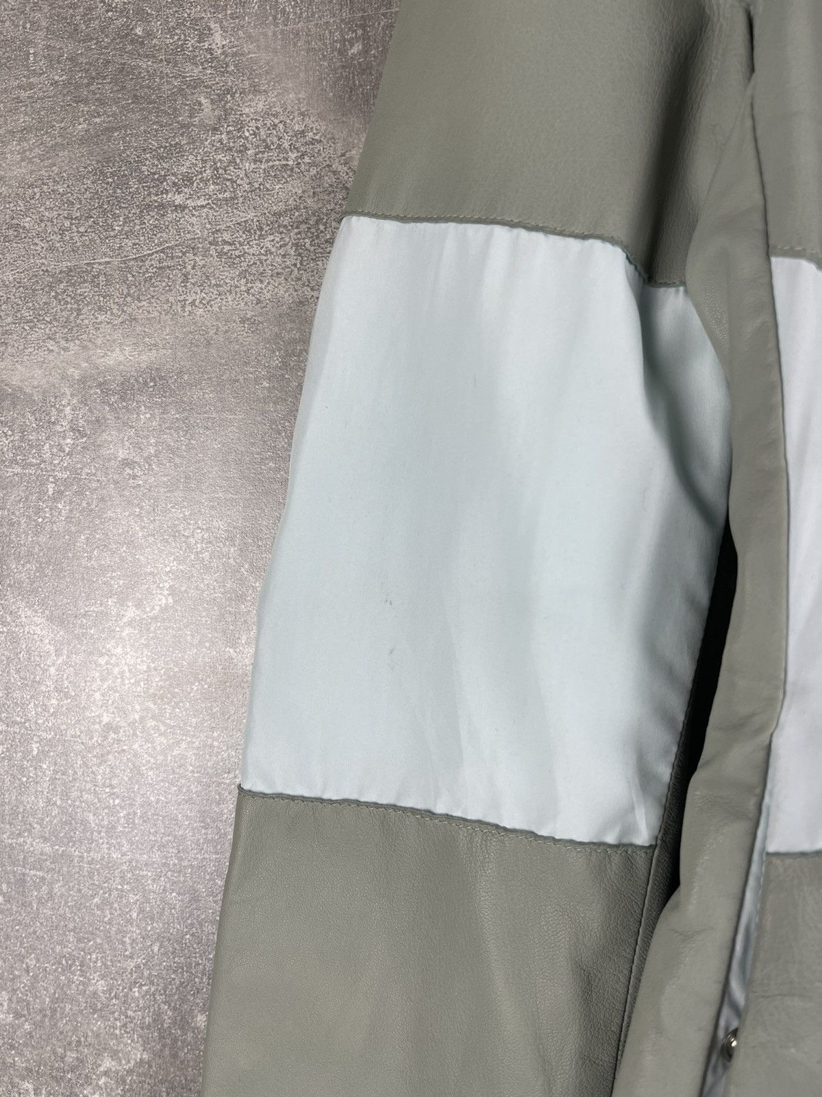 Emporio Armani Emporio Armani Leather Nylon Geometric Panel Jacket Size S / US 4 / IT 40 - 5 Thumbnail