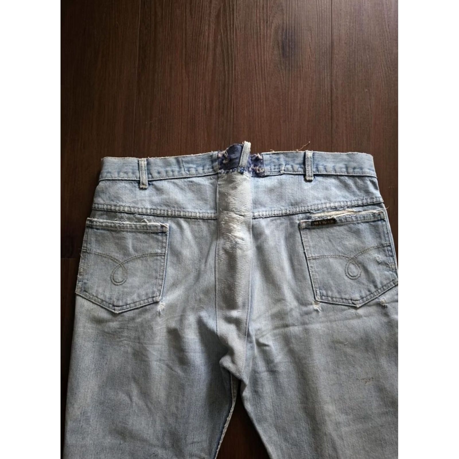 Vintage VINTAGE Saddle King Thrashed Jean Cut Off Shorts Mens XL Blue Cotton Cut offs 90s Decade Vintage MENS Size US 36 / EU 52 - 7 Thumbnail