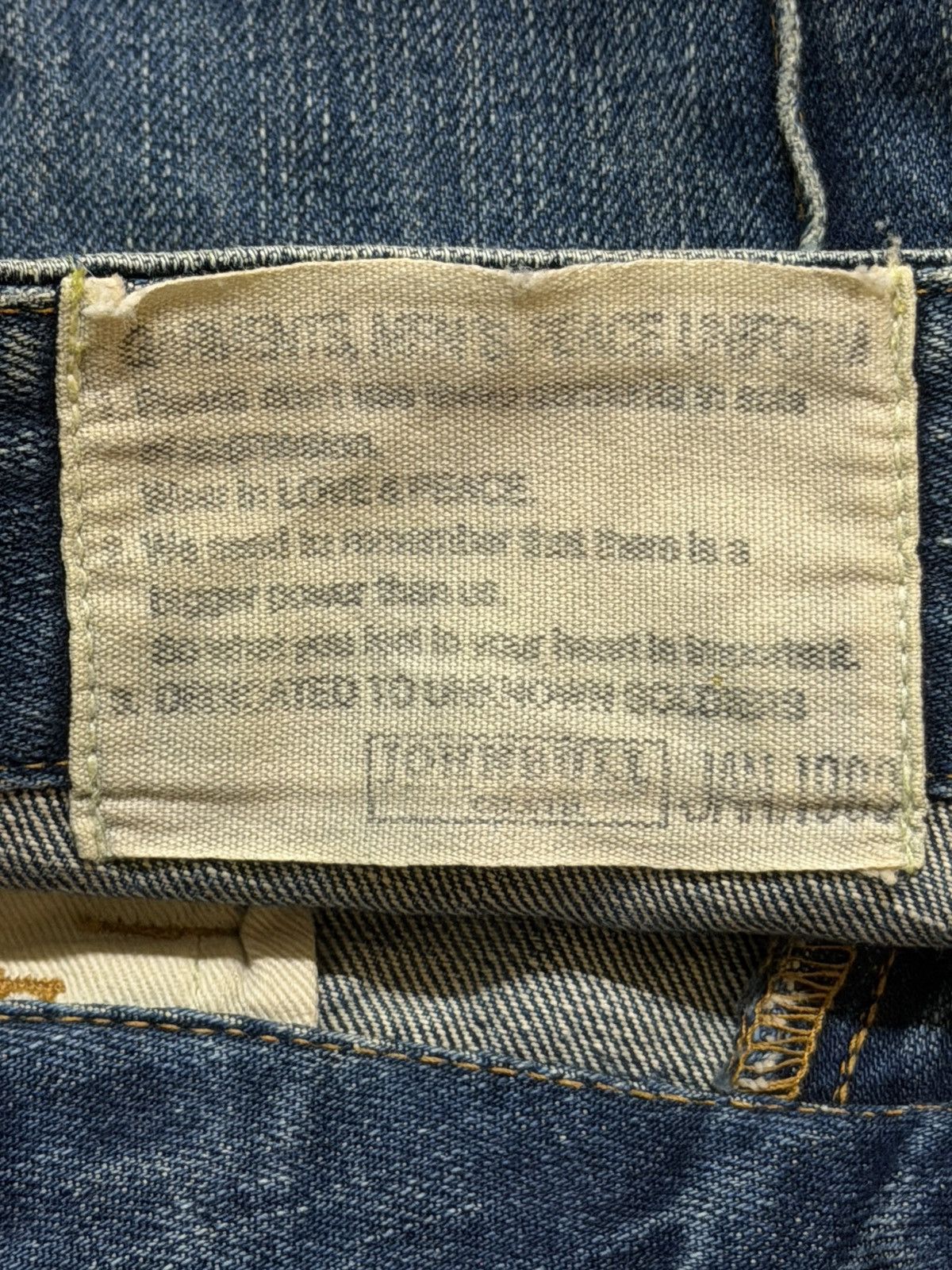 Johnbull Vintage 90s Japan Johnbull Blue Faded Wash Whisker Style Size US 30 / EU 46 - 8 Thumbnail