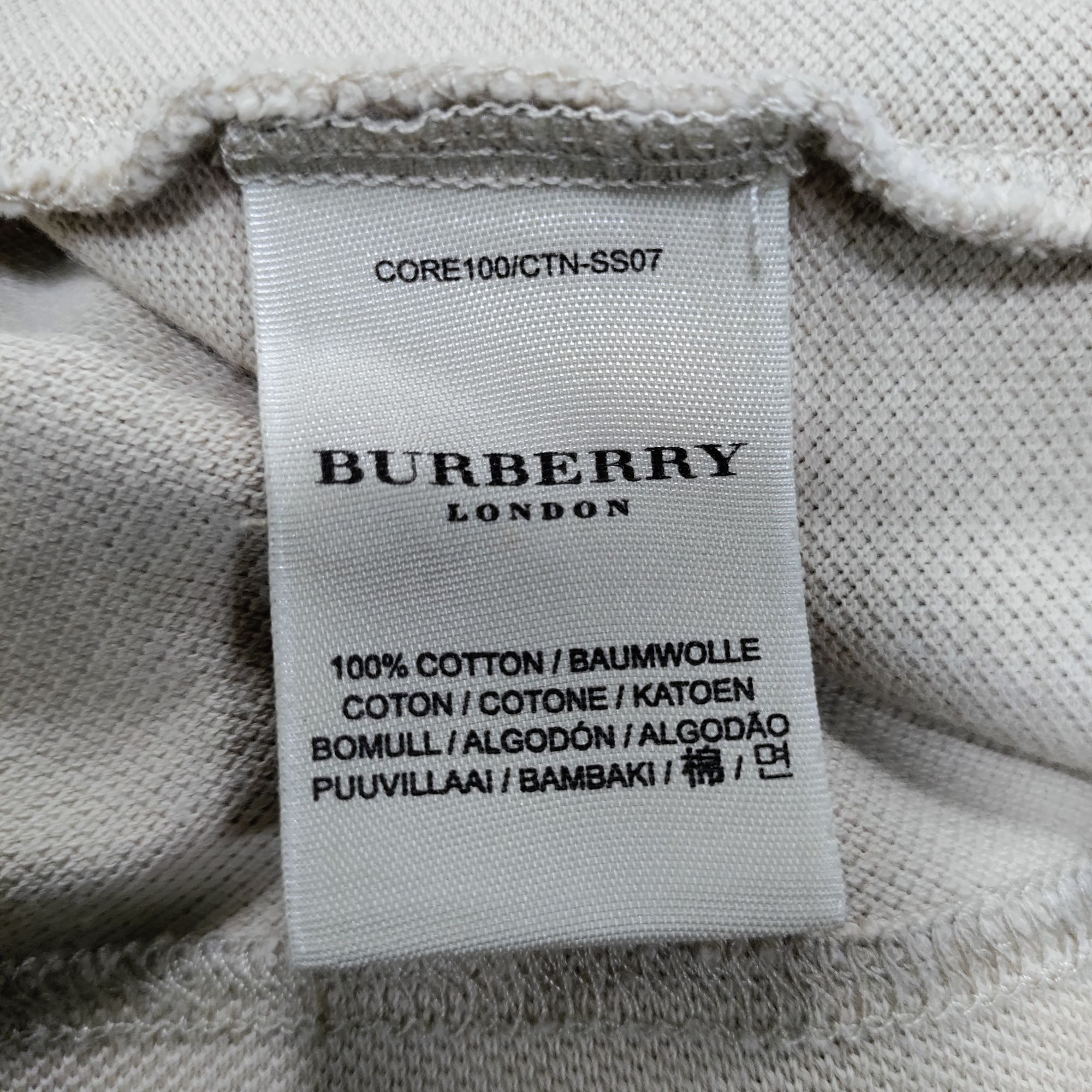 Burberry Burberry London Slim Fit Cotton Embroidered Logo Beige Polo Size US M / EU 48-50 / 2 - 11 Thumbnail