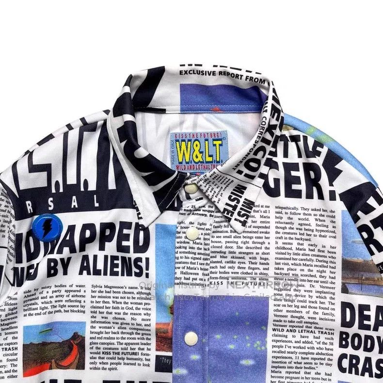 Walter Van Beirendonck Walter Van Beirendonck Newspaper printed shirt Size US M / EU 48-50 / 2 - 3 Thumbnail