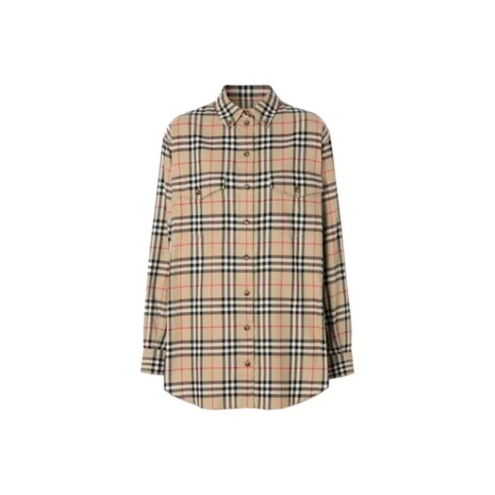 Burberry Burberry Classic Check Long Sleeve Shirt 0079 Size M / US 6-8 / IT 42-44 - 1 Thumbnail