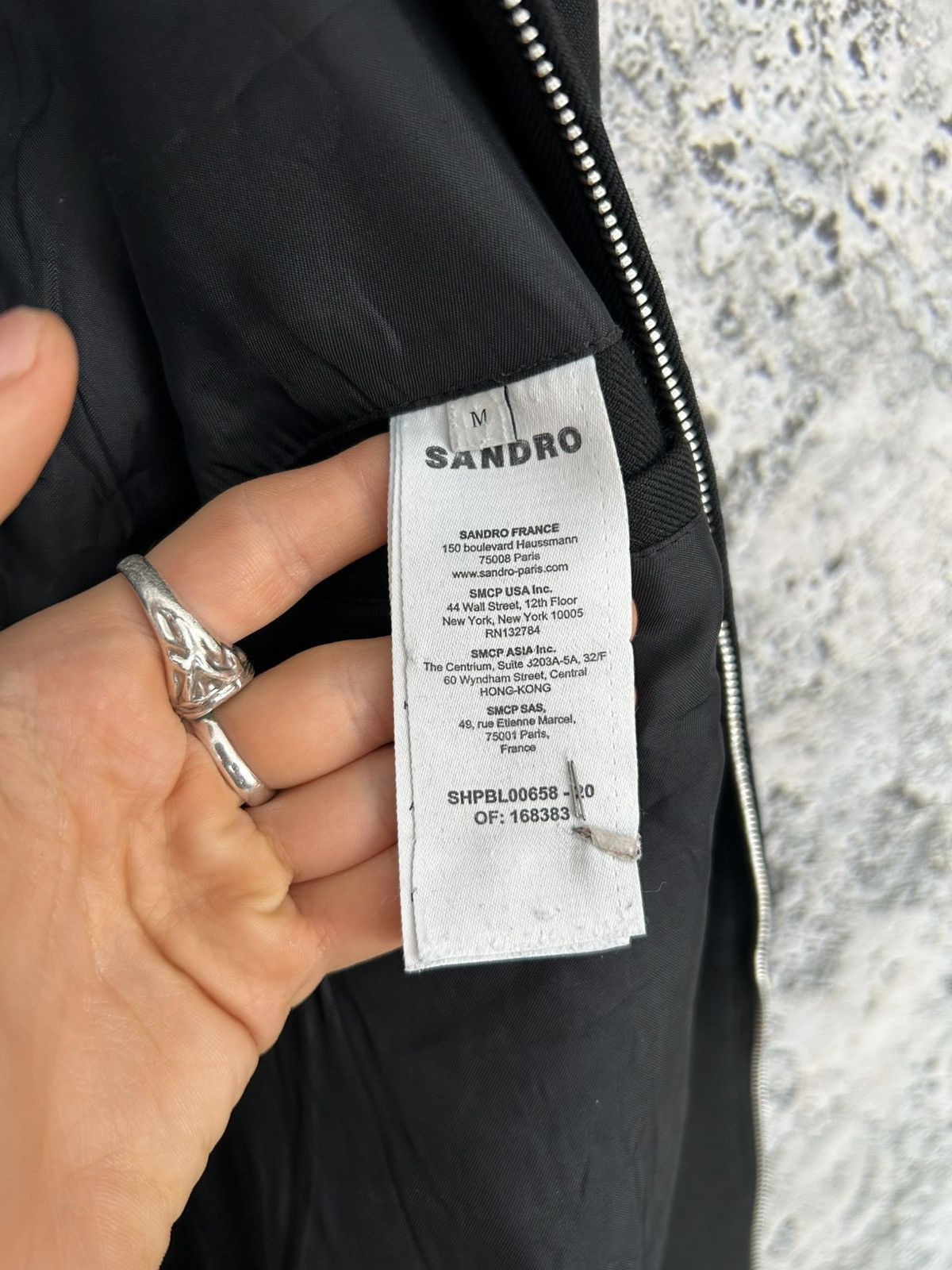Sandro Sandro Wool Bomber Jacket Avant Garde Luxury Premium Grunge Size US M / EU 48-50 / 2 - 8 Thumbnail