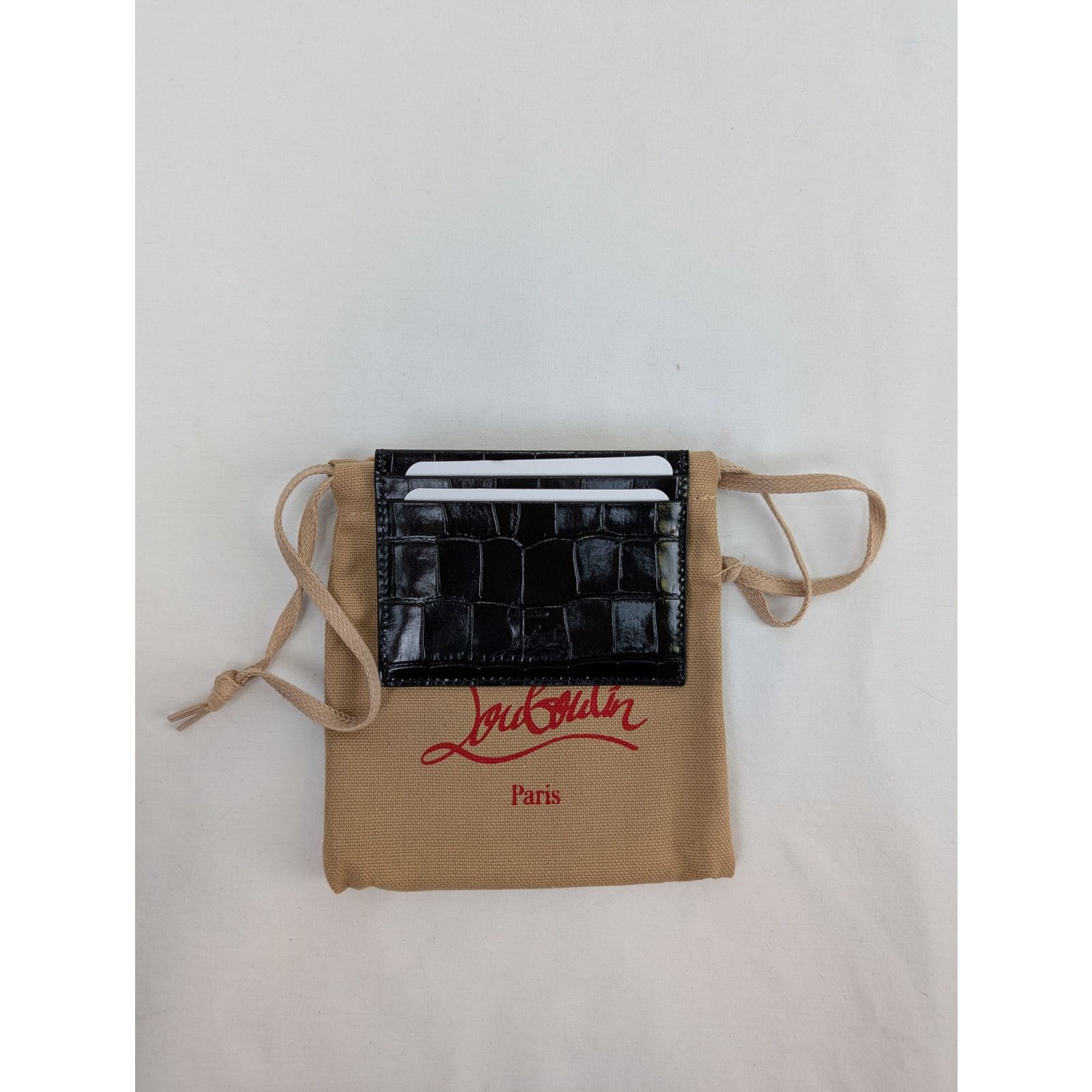 Christian Louboutin o1rshd1 Size: OS / Calf Ali/Happy Rui Logo Card Holder Black Size ONE SIZE - 8 Thumbnail
