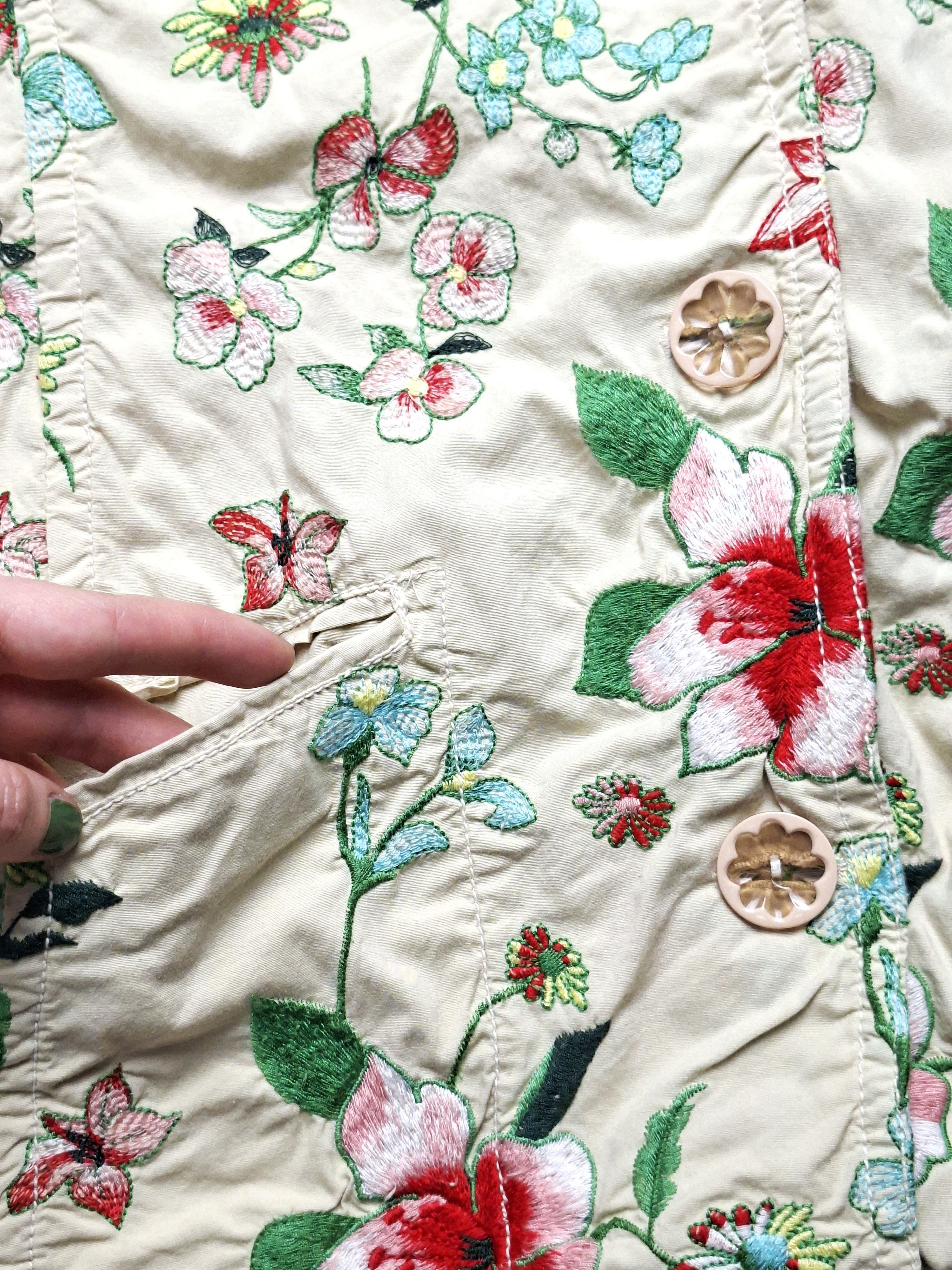 Johnny Was Johnny Was Embroidered Floral Trench Coat Made in USA Size S / US 4 / IT 40 - 7 Thumbnail