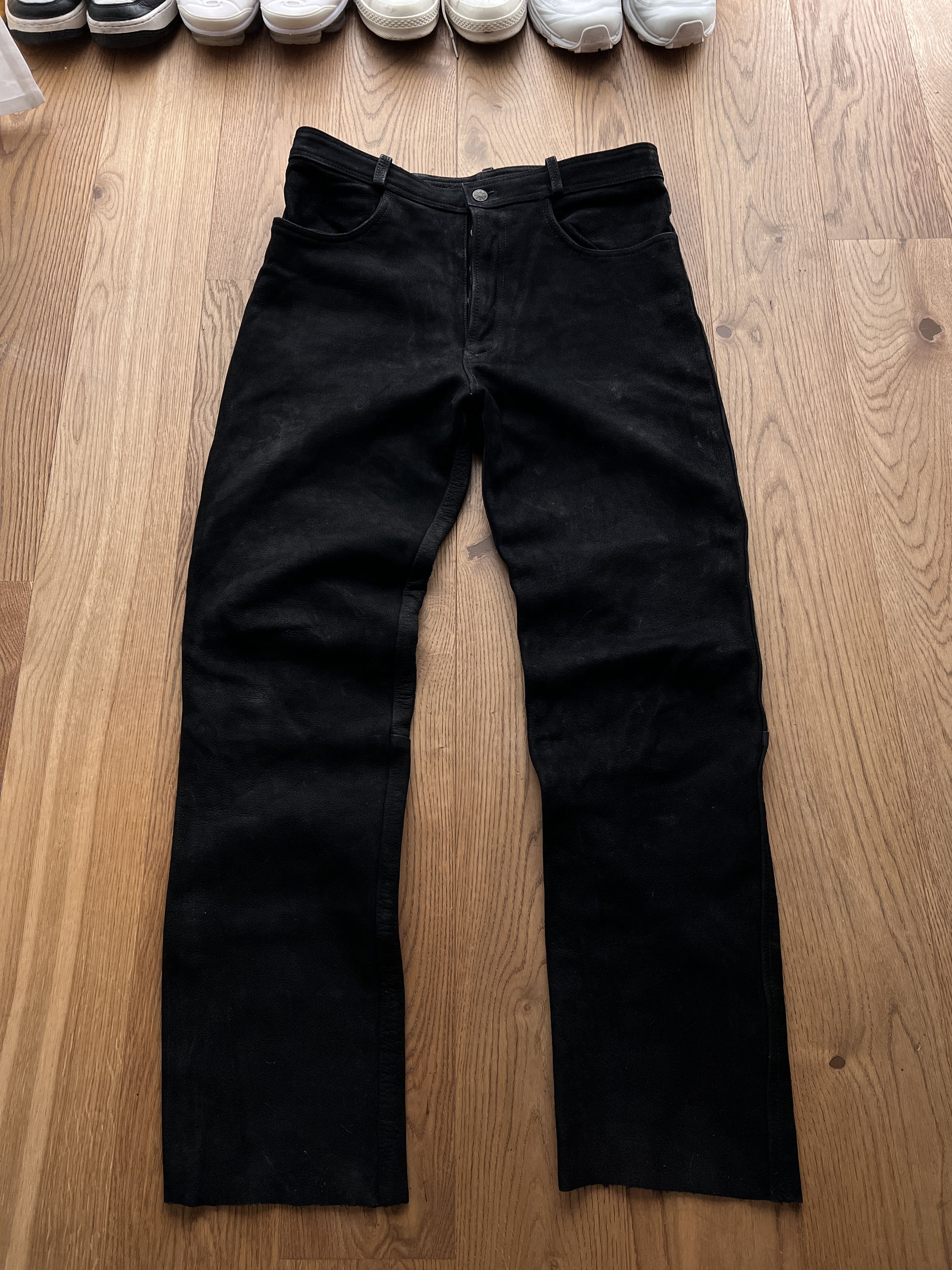 If Six Was Nine Vintage 00s soft real leather pants avant garde opium style Size US 32 / EU 48 - 15 Thumbnail