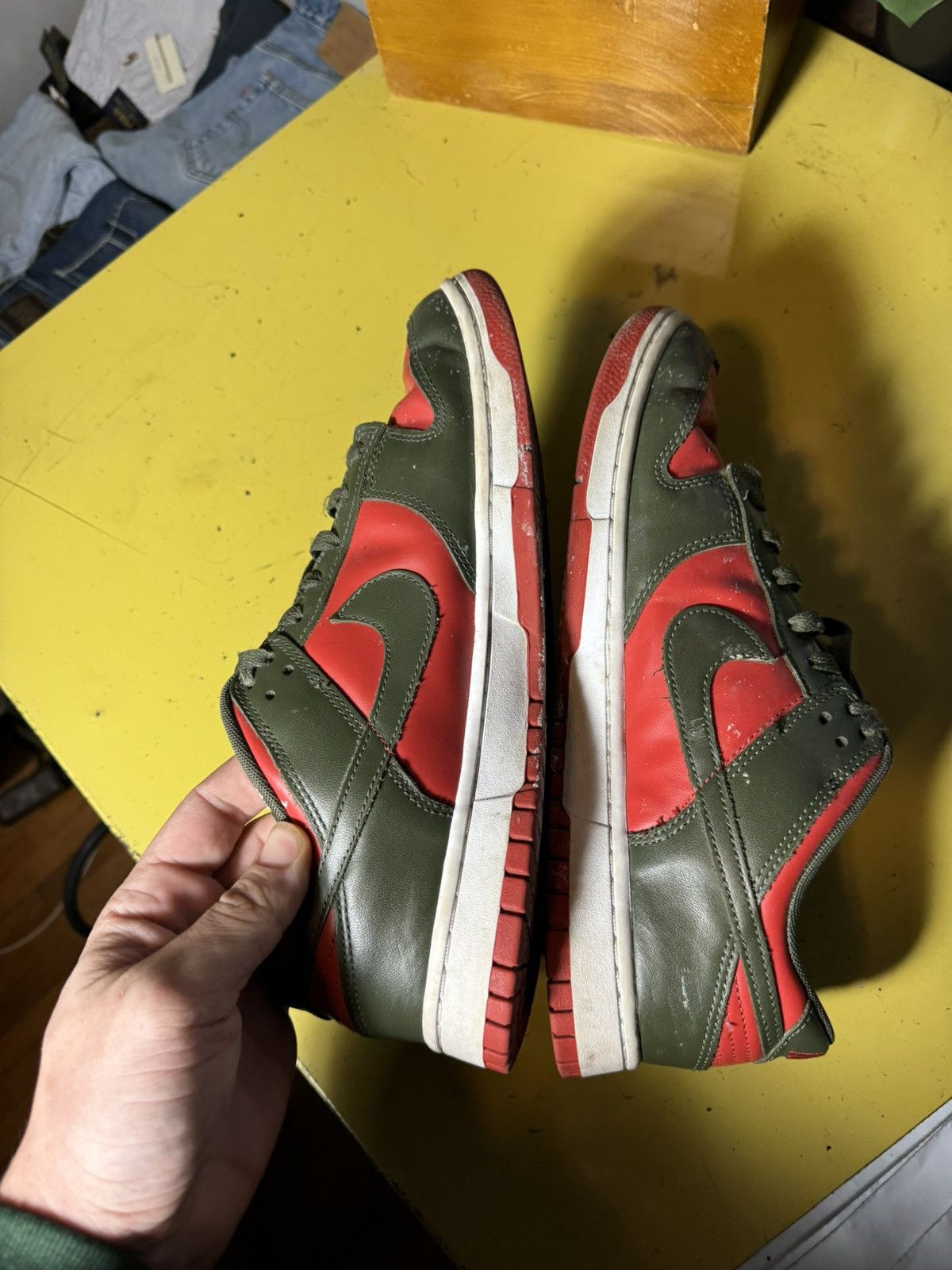 Nike Nike Dunk Low Cargo Khaki Mystic Red Men's Size 11 Size US 11 / EU 44 - 8 Thumbnail