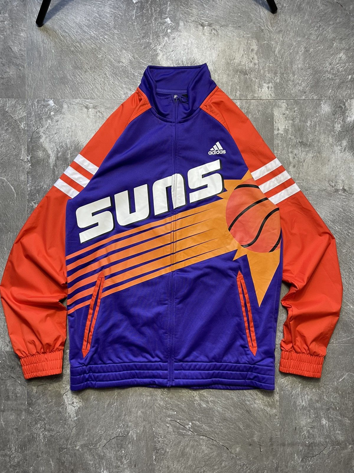 NBA RARE Vintage Adidas Phoenix Suns NBA Zip Hoodie Bascketball Size US M / EU 48-50 / 2 - 1 Thumbnail