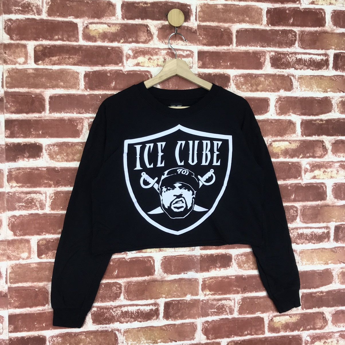 Rap Tees Ice Cuba Cropped Sweatshirt Size M / US 6-8 / IT 42-44 - 3 Thumbnail
