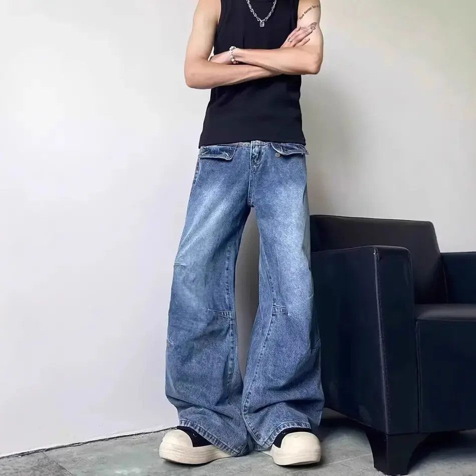 Japanese Brand Retro loose casual straight leg jeans Size US 32 / EU 48 - 2 Thumbnail