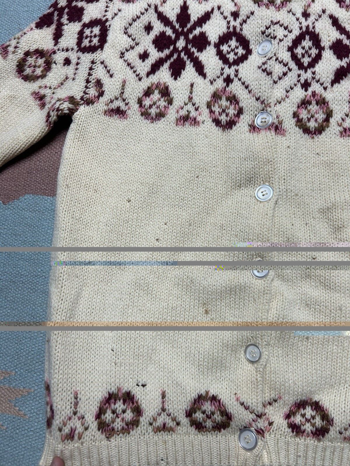 Vintage Vtg 1960s wool cardigan sweater Tami Icelandic Nordic M? Size M / US 6-8 / IT 42-44 - 5 Thumbnail