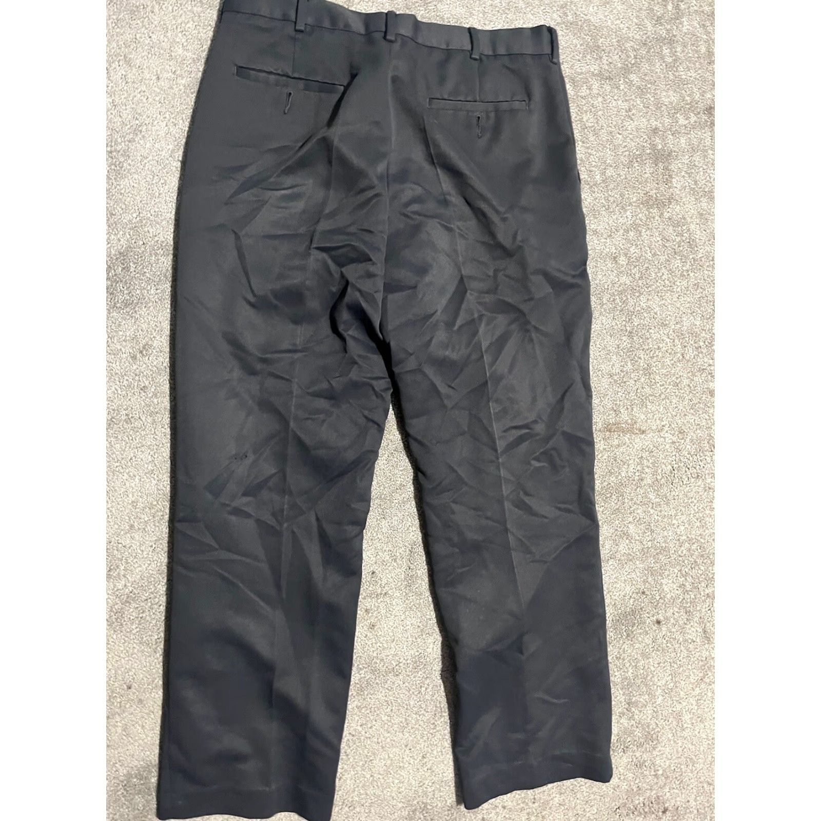 Perry Ellis Perry Ellis Men’s Dress Pants Black Flat Front 34x32 Solid Modern Style Business Casual Workwear Pants Mens Size US 34 / EU 50 - 3 Thumbnail