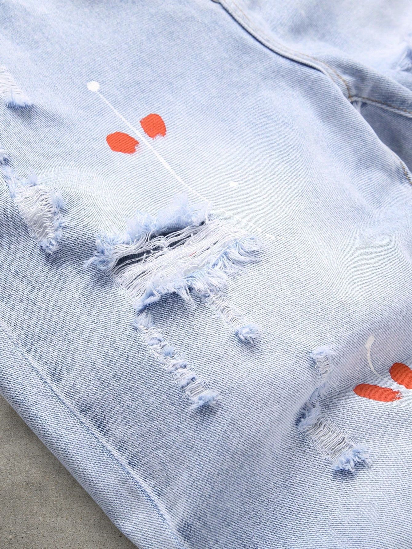 Japanese Brand Washed slim distressed jeans Size US 32 / EU 48 - 3 Thumbnail