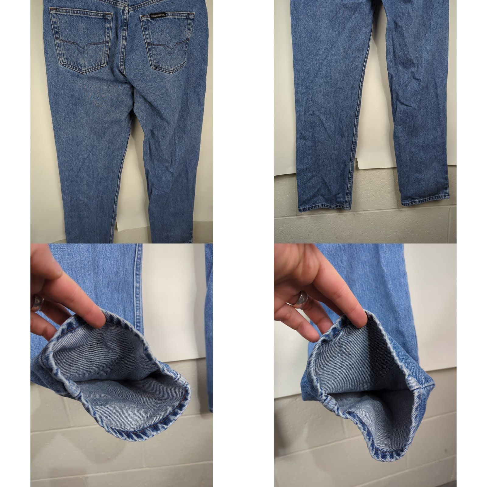 Harley Davidson VINTAGE Harley-Davidson Jeans Men's 34x34 Blue Straight Leg Medium Wash Denim Size US 34 / EU 50 - 11 Thumbnail