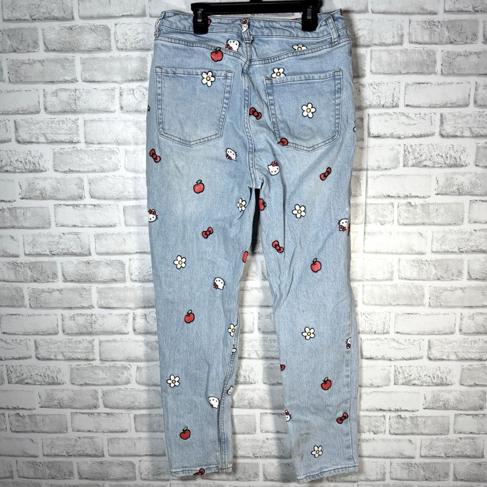 Vintage VTG Hello Kitty By Sanrio Jeans Womens Size 28x28 Blue Embroidered Casual Straight 28 Womens Size 28" / US 6 / IT 42 - 5 Thumbnail
