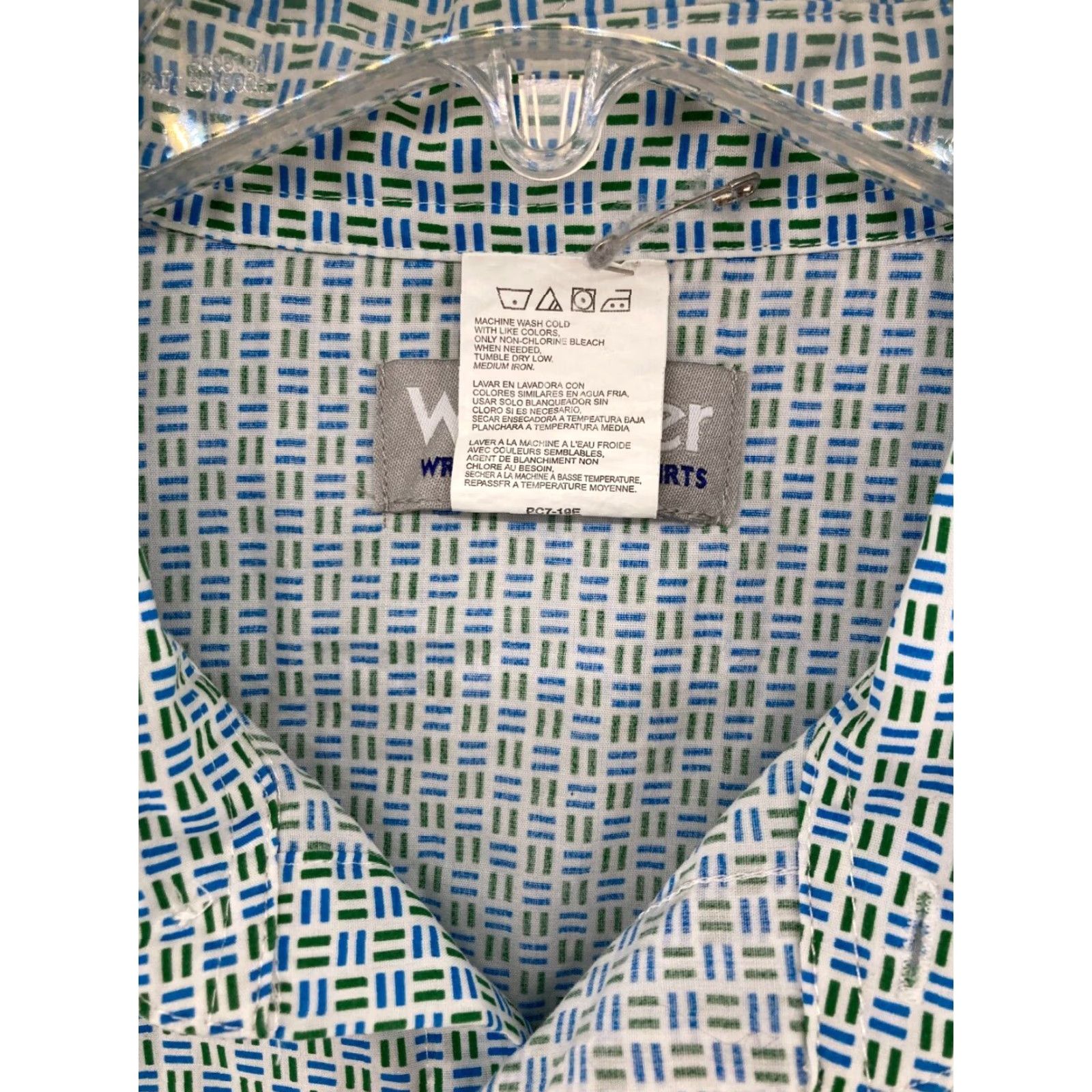 Wrangler Wrangler Wrancher Shirt Mens XL Blue Check Pearl Snap Up Cowboy Size US XL / EU 56 / 4 - 7 Thumbnail