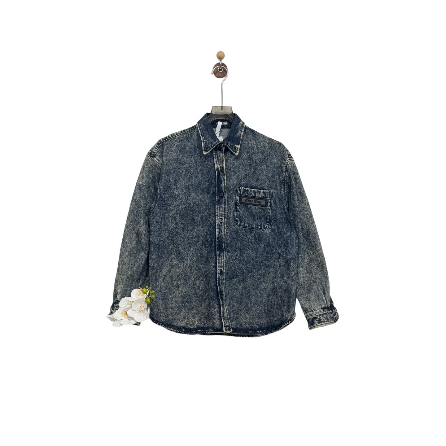 Miu Miu Miu Miu Acid Wash Denim Jacket IT 38 Size XS / US 0-2 / IT 36-38 - 1 Thumbnail