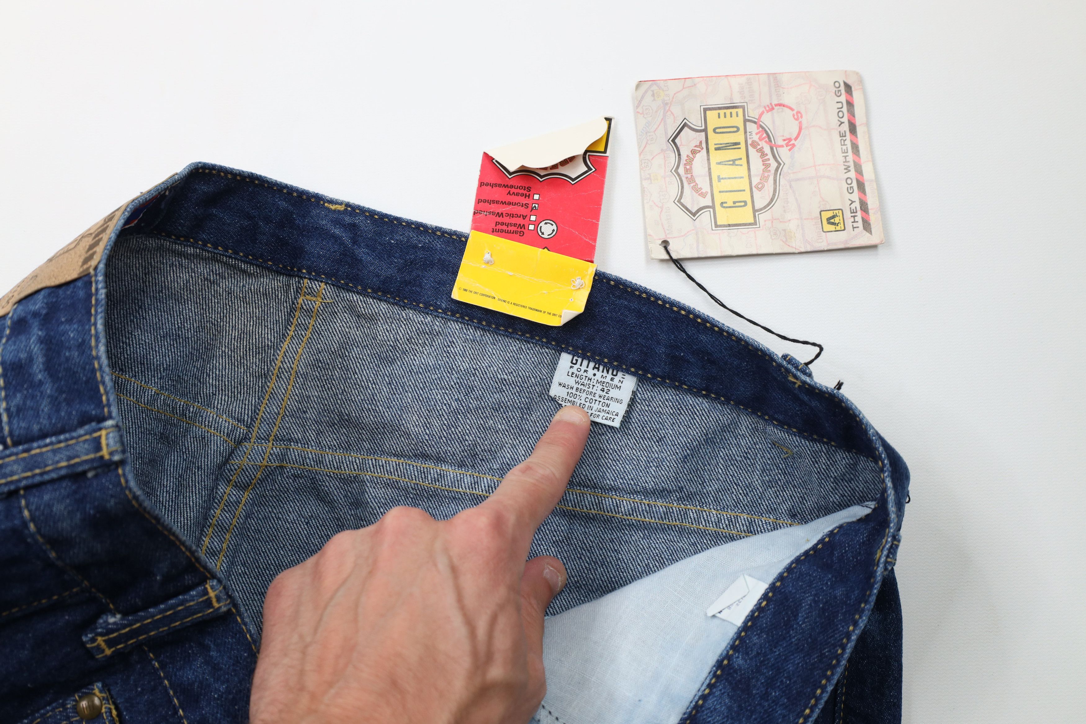 Vintage Deadstock Vintage 80s Streetwear Relaxed Fit Denim Jeans Size US 42 / EU 58 - 8 Thumbnail