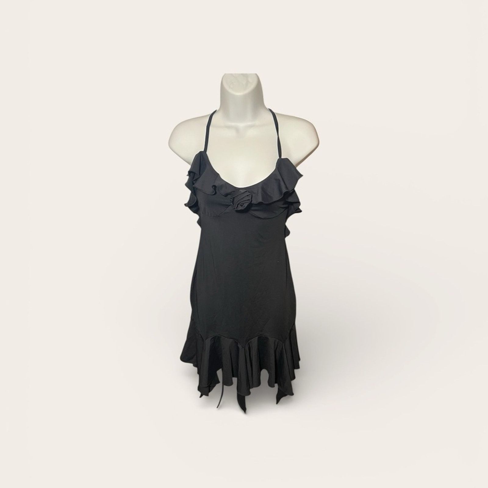 & Other Stories NWOT Black Halter Dress | Ruffle Detail | Size M Size M / US 6-8 / IT 42-44 - 5 Thumbnail