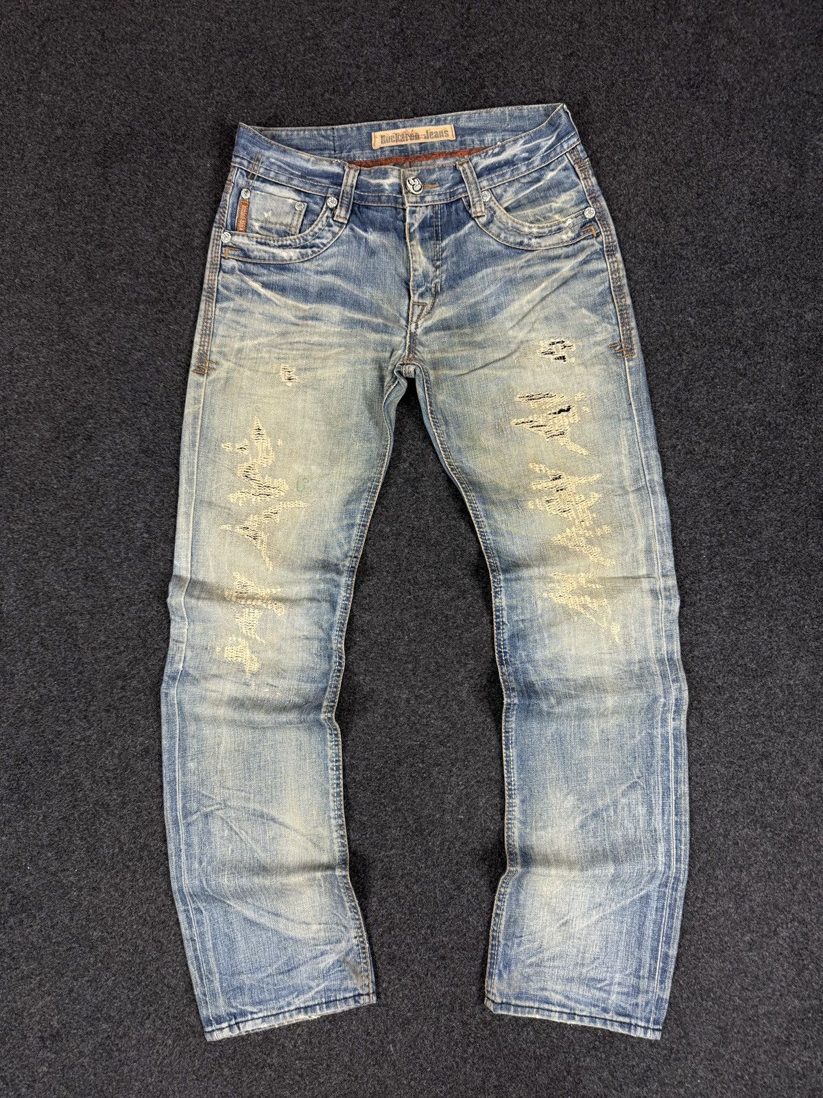 Other Rare Design Distressed Denim Buckaroo Jeans Size US 32 / EU 48 - 1 Thumbnail