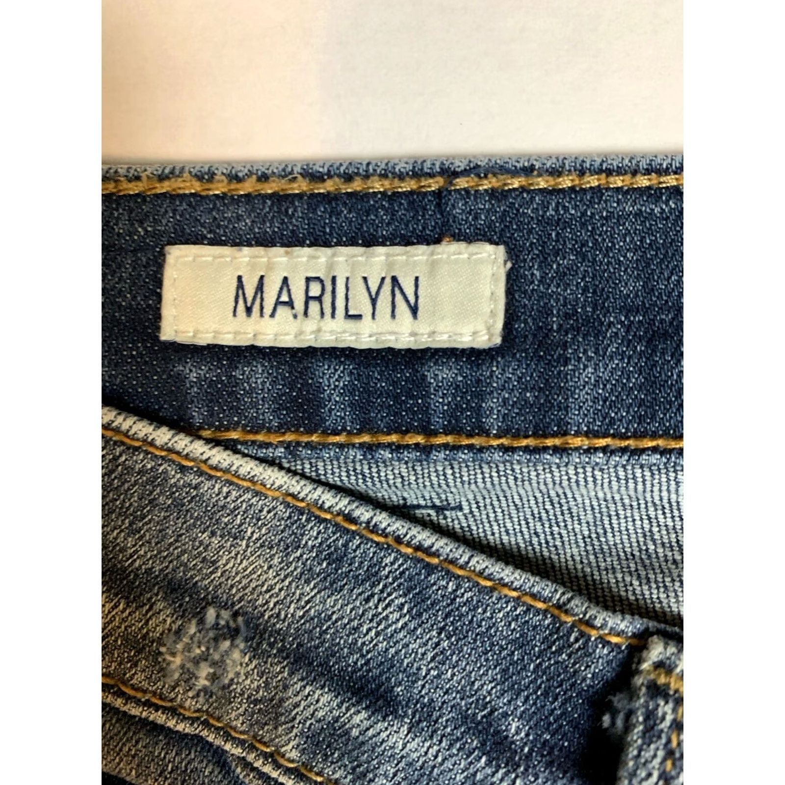 Vintage Driftwood Marilyn Jeans Womens Skinny Regular Size 28 Blue Denim Distressed Boho Minimalist Festival Bohemian Pockets Stretch Regular Fit Womens Size 28" / US 6 / IT 42 - 4 Thumbnail
