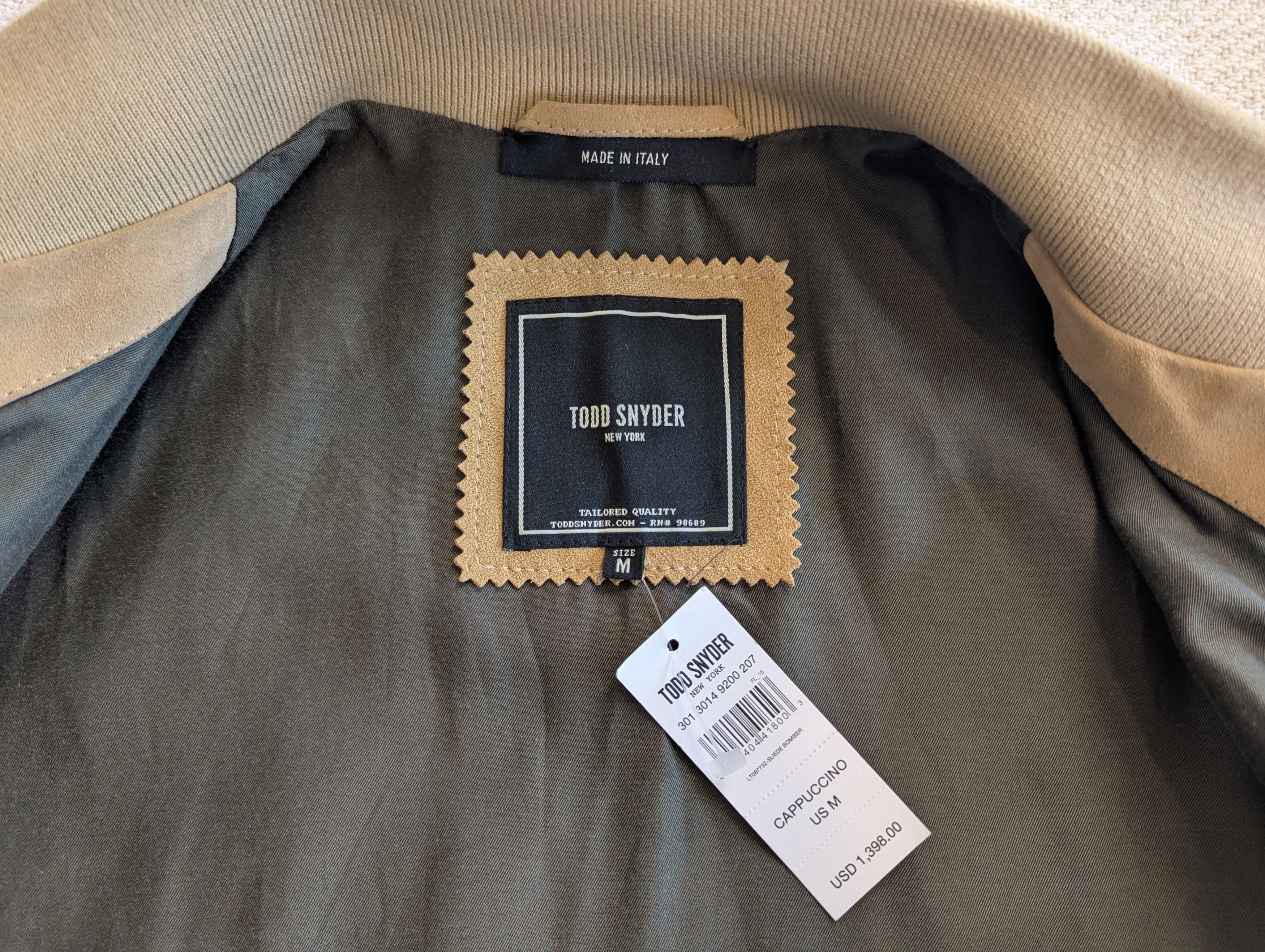 Todd Snyder Italian Suede Bomber Jacket Size US M / EU 48-50 / 2 - 11 Thumbnail