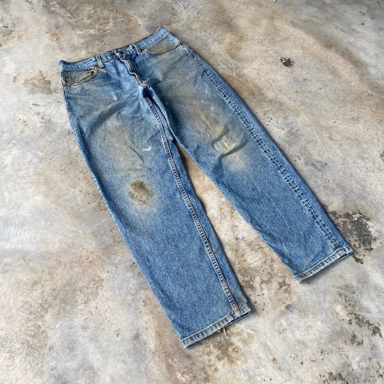 Levi's Vintage Clothing VINTAGE 1993 LEVIS 550 DIRTY MUDWASH GRUNGE JEAN USA W35X31" Size US 35 - 2 Thumbnail
