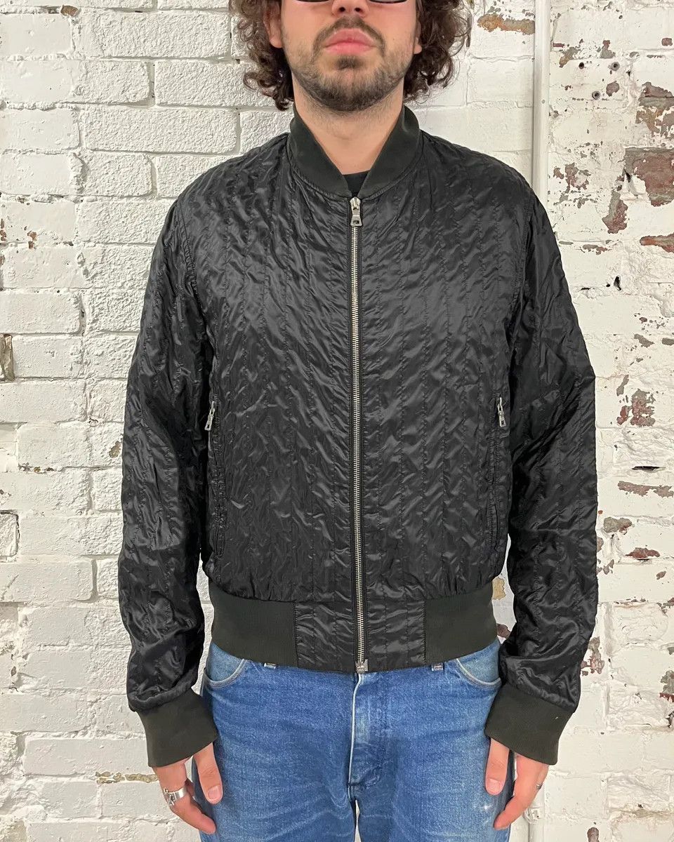 Prada AW2004 Prada Black Nylon Bomber Jacket Size US M / EU 48-50 / 2 - 2 Thumbnail