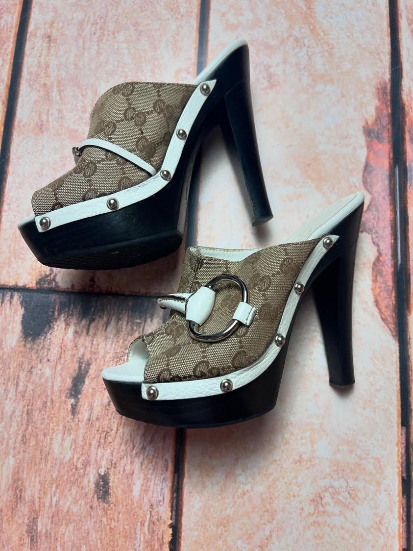 Gucci Monogram Sandals Shoes, Women's (Size 6)