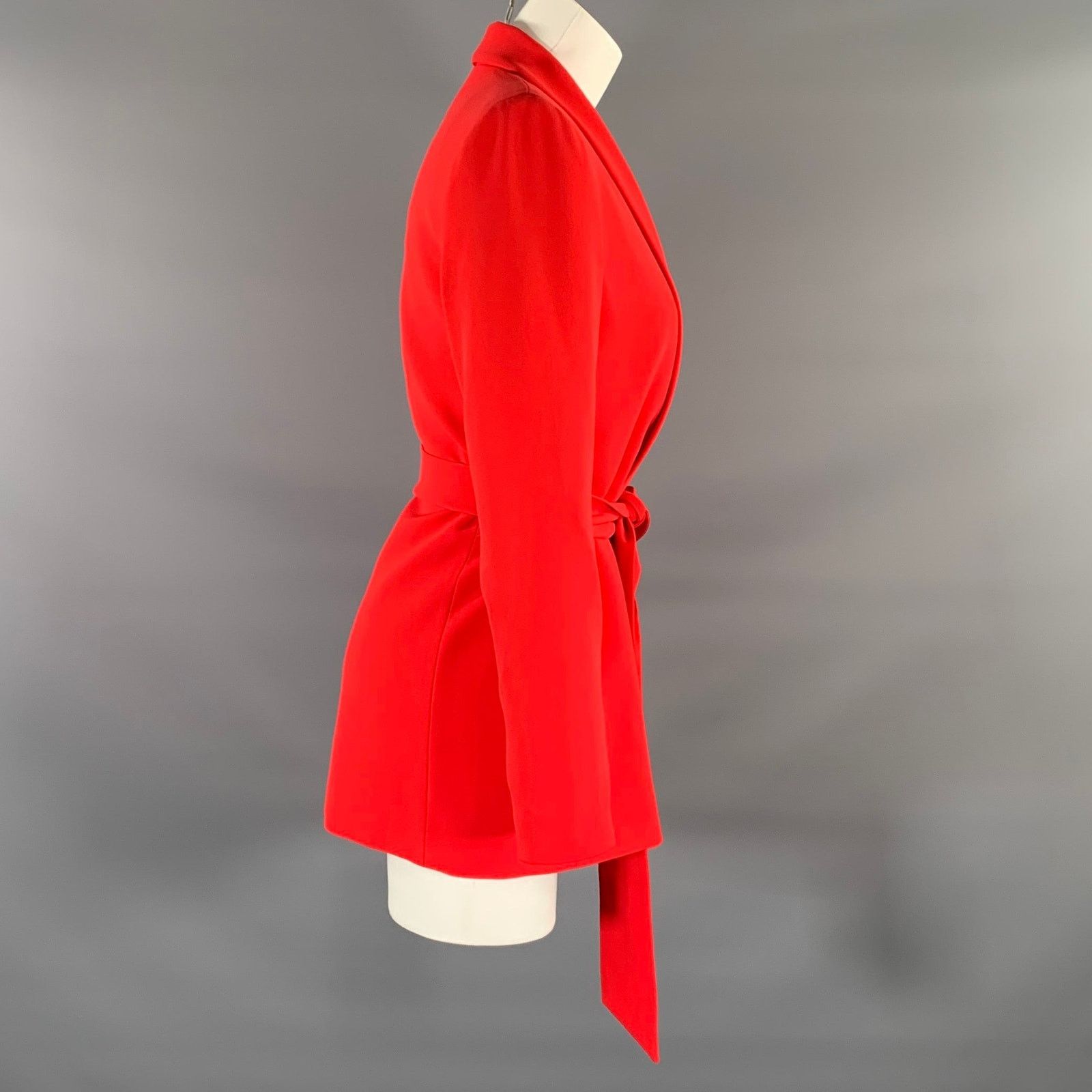 Alice + Olivia ALICE + OLIVIA Size S Red Polyester Shawl Collar Jacket Size S / US 4 / IT 40 - 2 Thumbnail