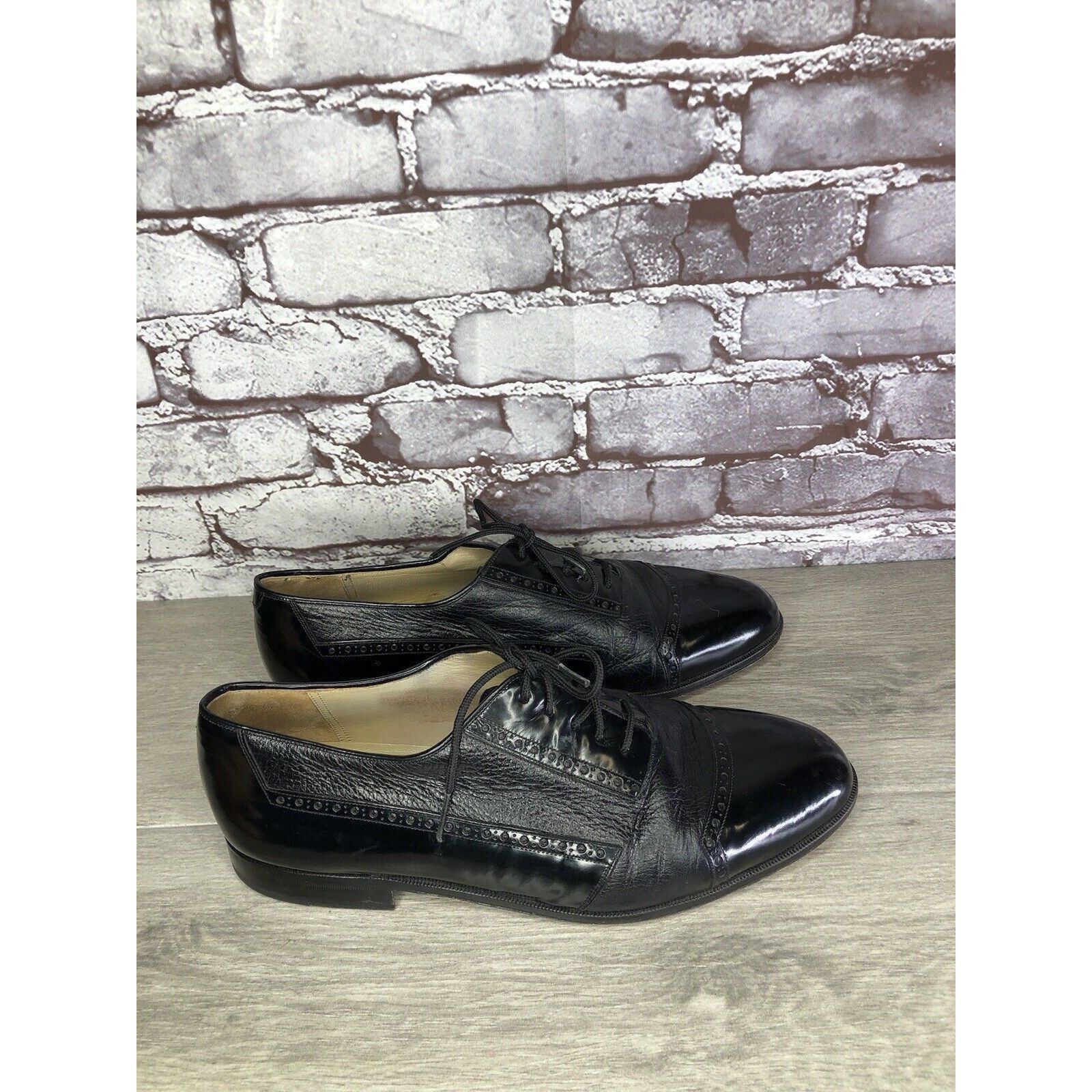 Mezlan Mezlan Cantabria Black Leather Cap Toe Oxfords Dress Shoes M Size US 10 / EU 43 - 18 Thumbnail